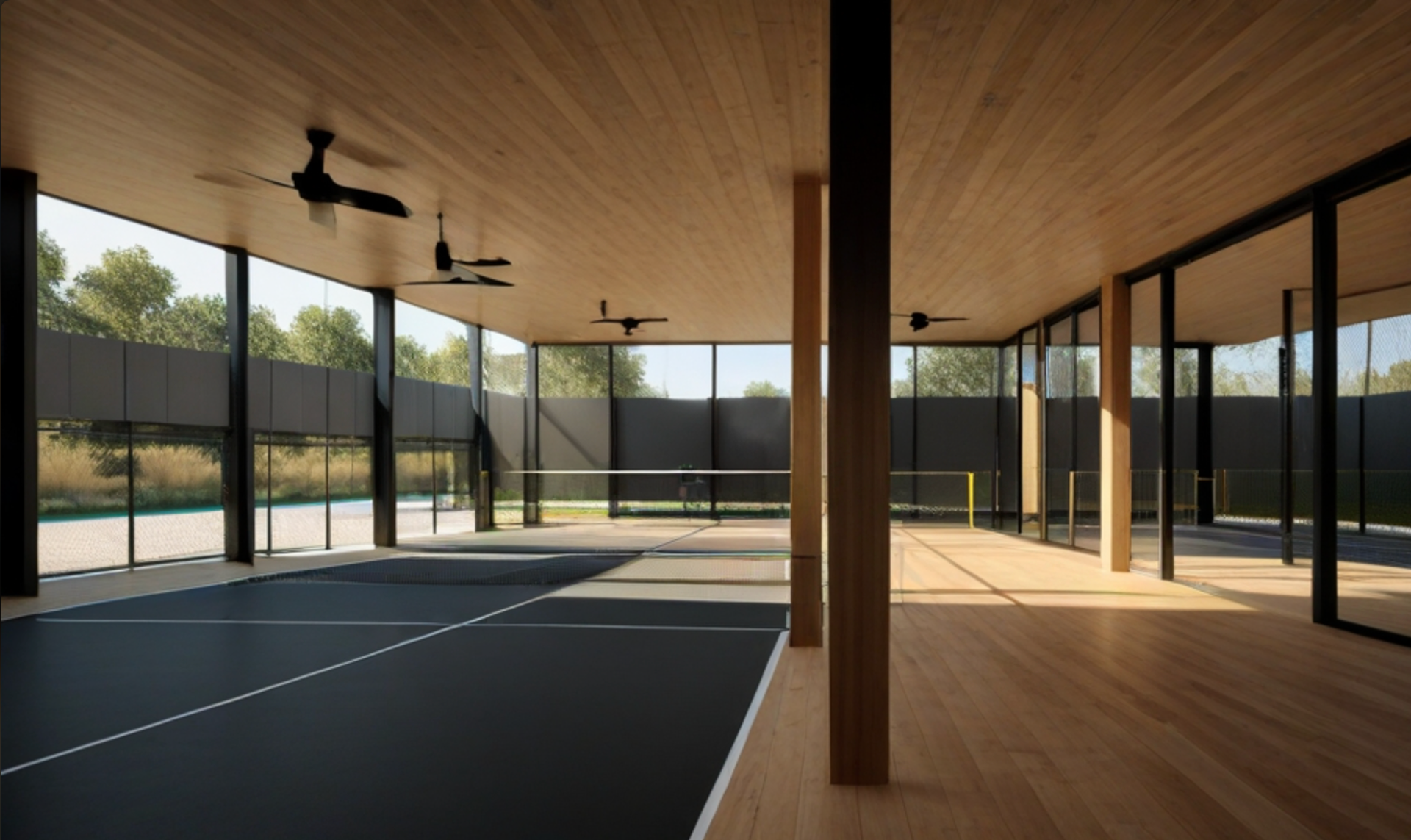 Indoor pickleball courts