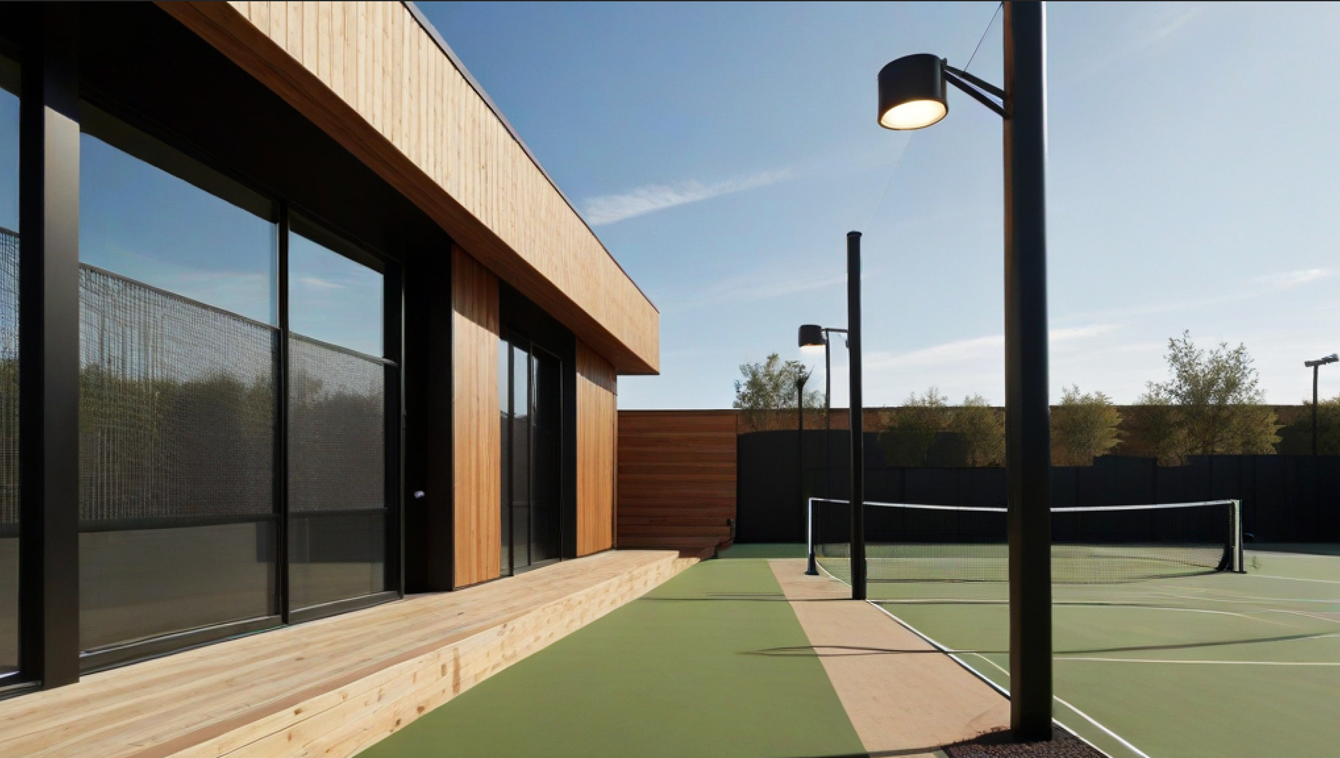 Outdoor pickleball courts