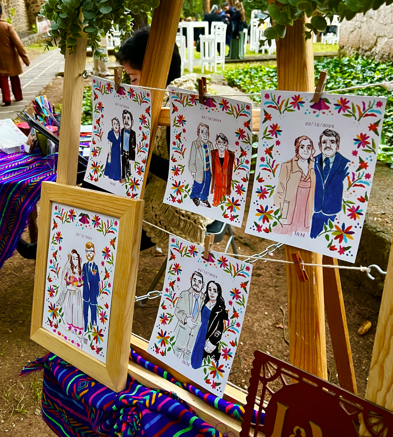 Exhibición durante la boda