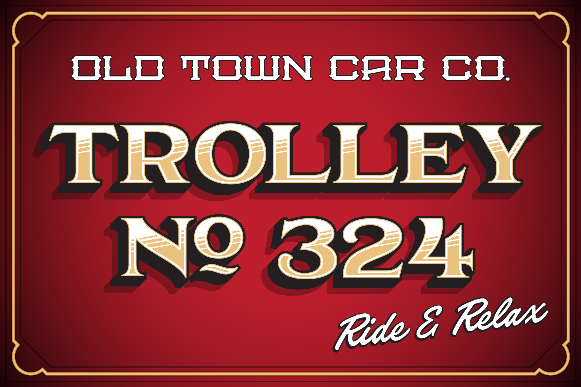 LHF Trolley — Available at letterheadfonts.com