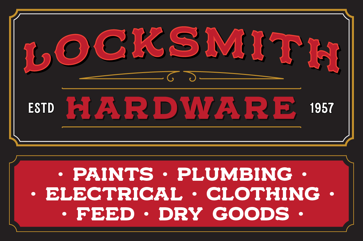 LHF Locksmith — Available at letterheadfonts.com