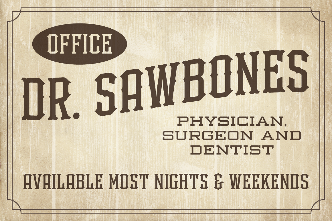 LHF Sawbones — Available at letterheadfonts.com