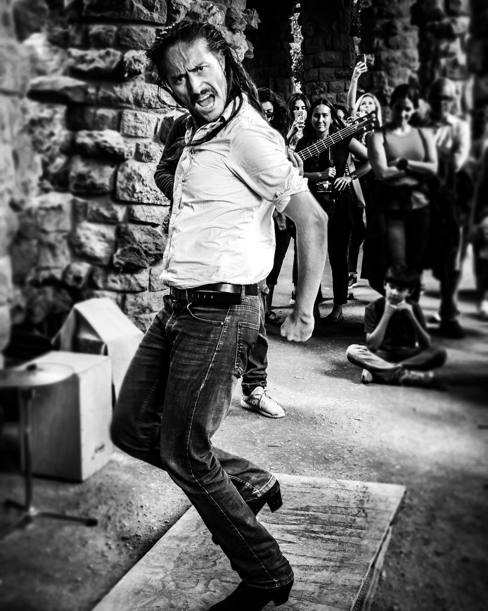 TablaoSur performing at Park Güell in Barcelona, Spain