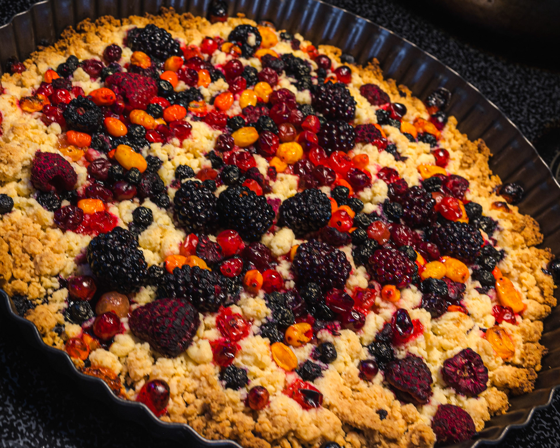 Erik's berry crumble