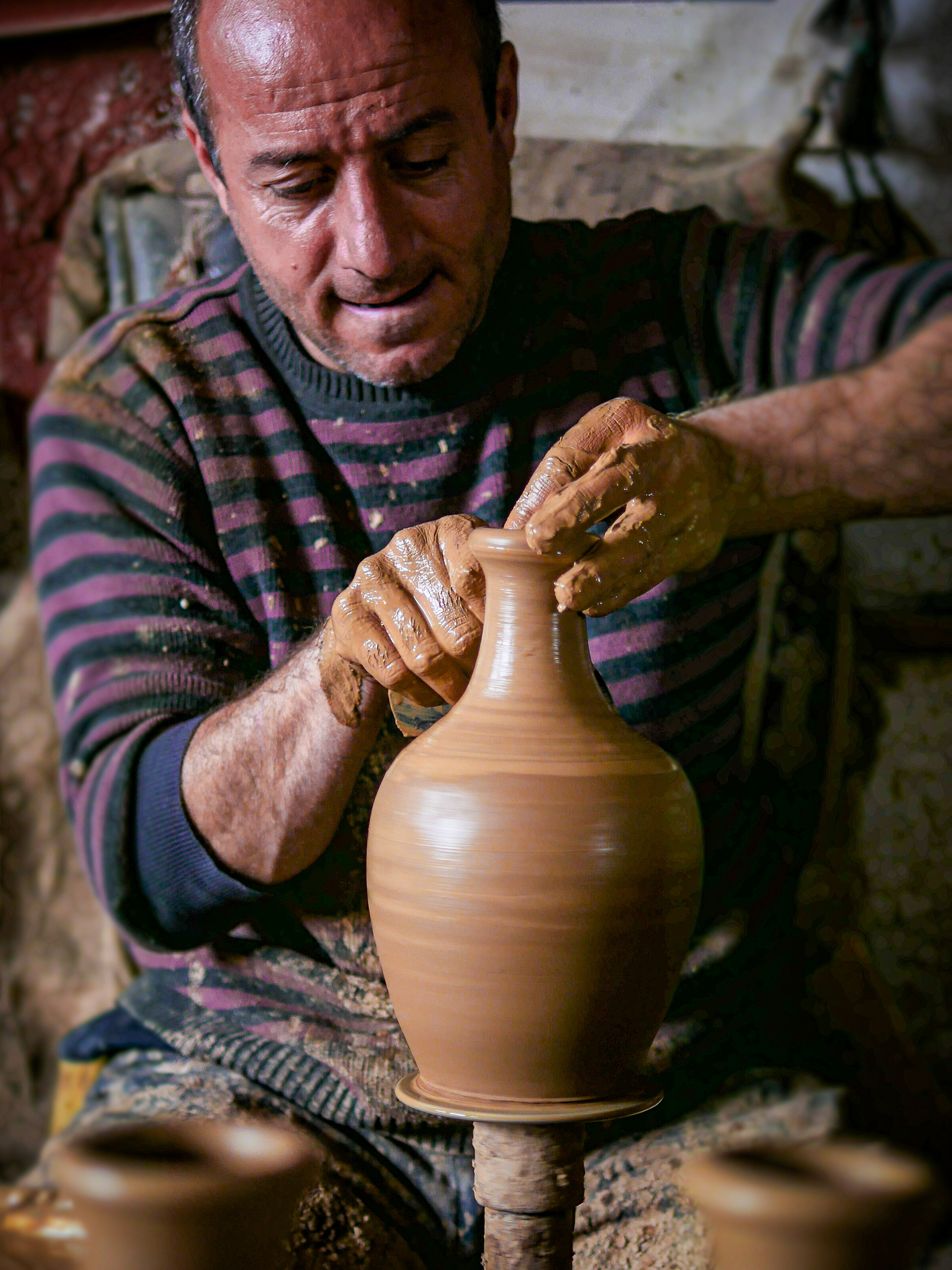 Potter in the Avanos District of Nevşehir Province in Cappadocia