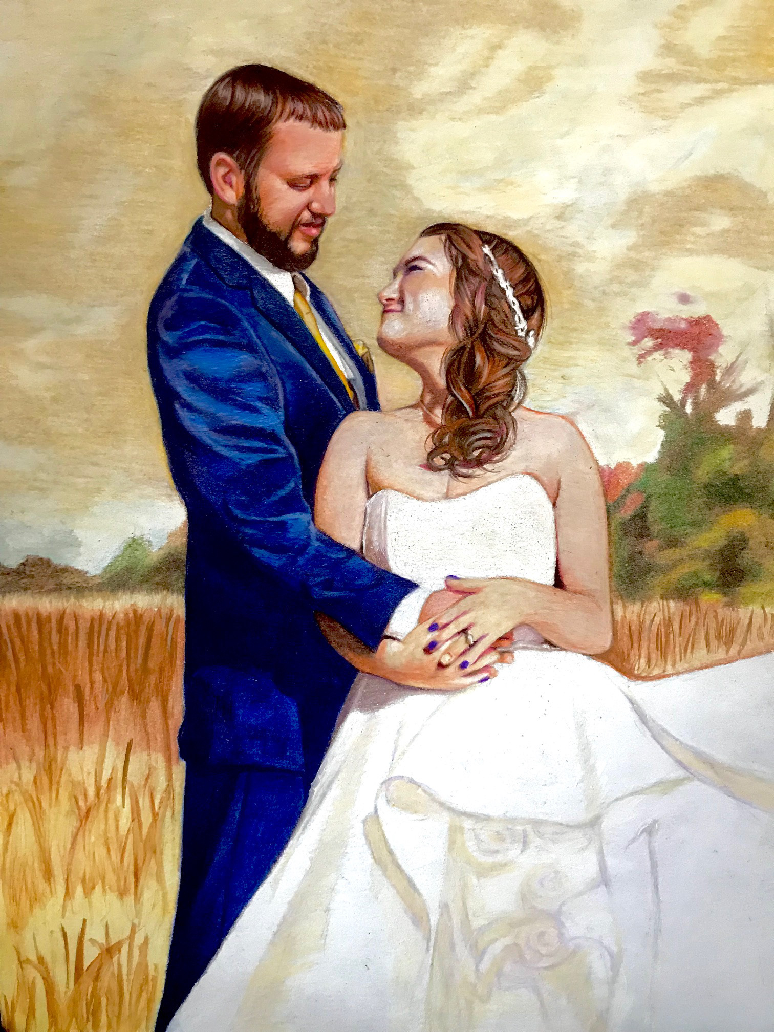 Wedding Commission, 2019. 11x17 Mixed Media on Paper