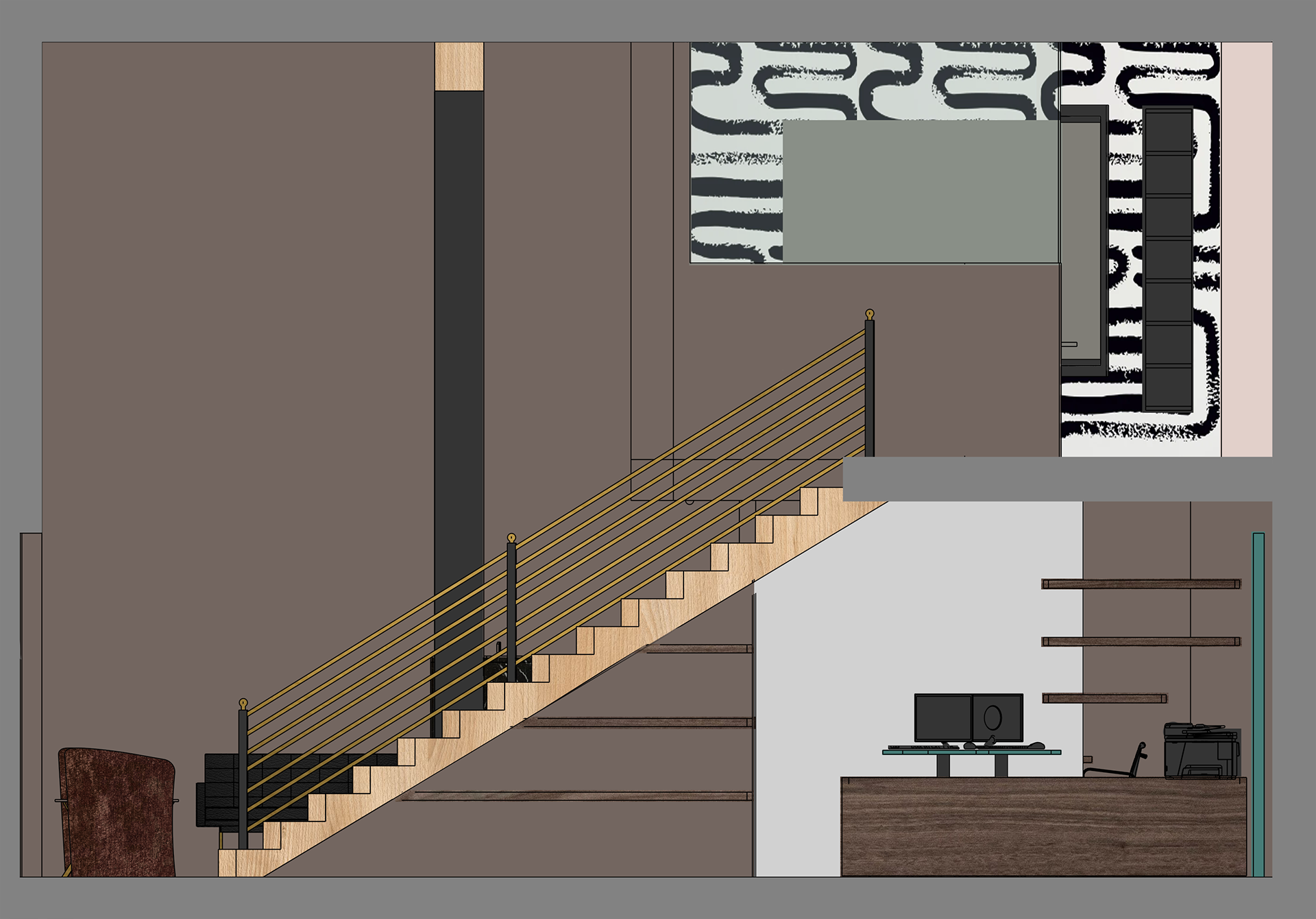 Rendered Side Section