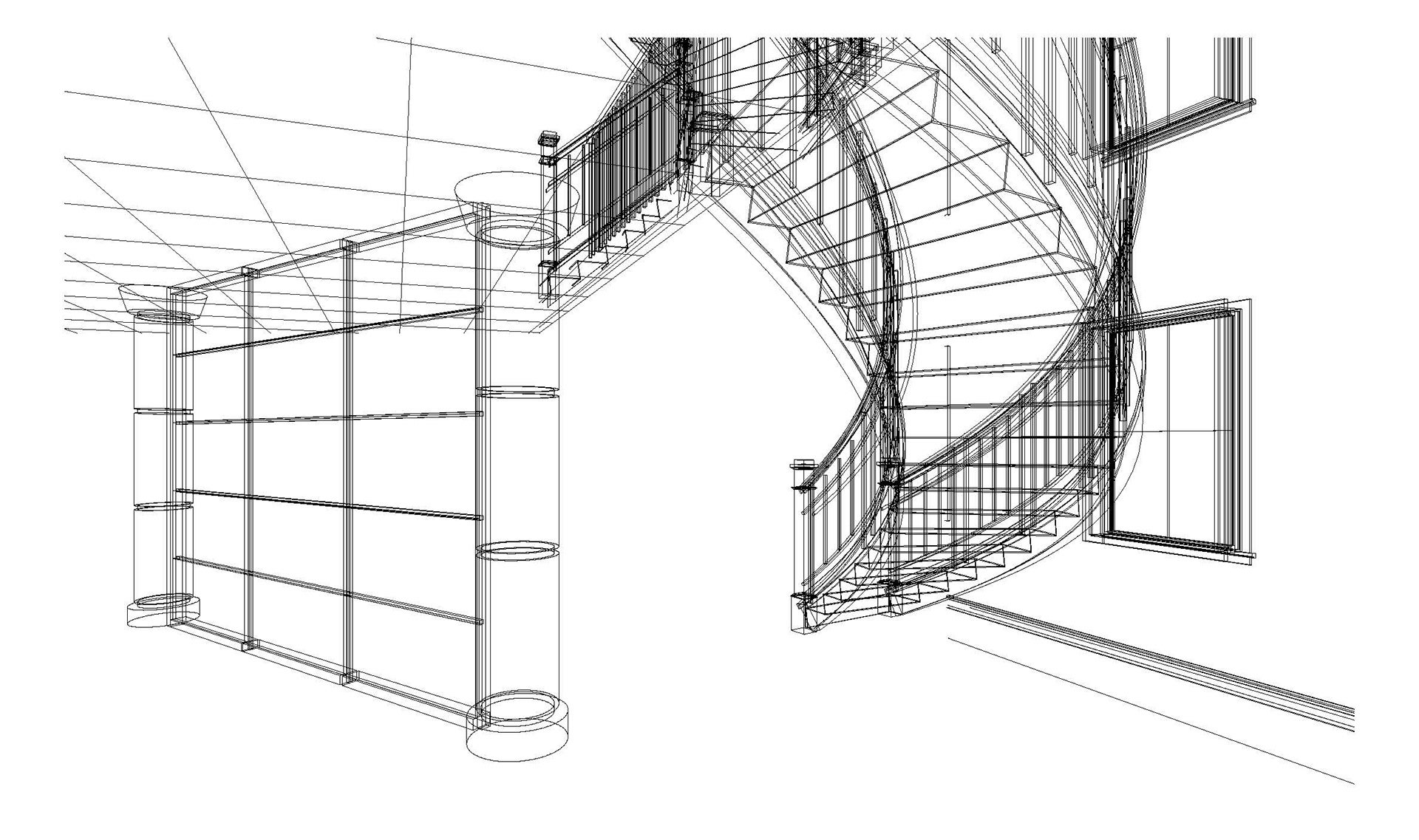 Wireframe View of First Floor
