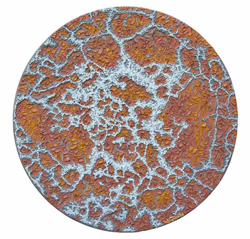 Sandstone  Diameter 13"  Oil on Shaped Canvas