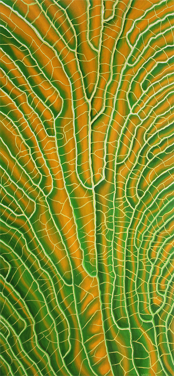 Elephant Ear  52"h x 24"w  Oil on Canvas