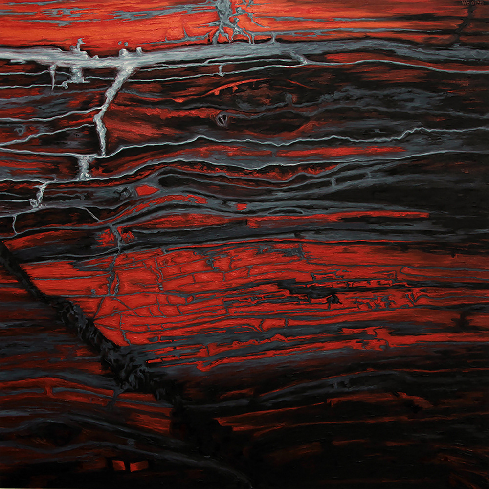 Banded Iron   40"h x 40"w   Oil on Canvas