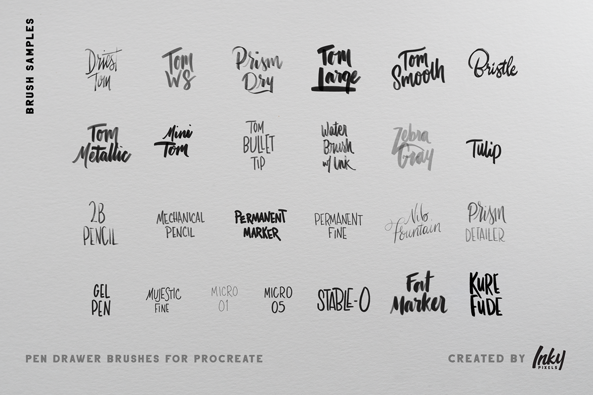 Kelly Sikkema Pen Drawer Procreate Brush Set