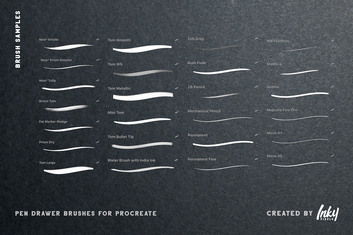 Kelly Sikkema Pen Drawer Procreate Brush Set