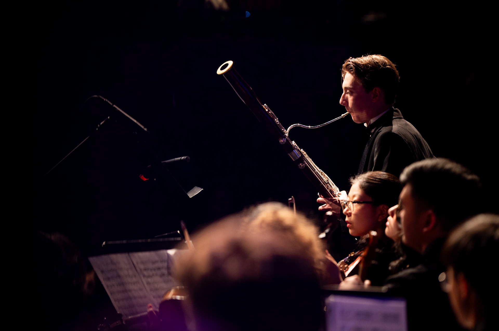 Casper Stockman '26 plays the bassoon during his George Slick recital on Tuesday, June 3.