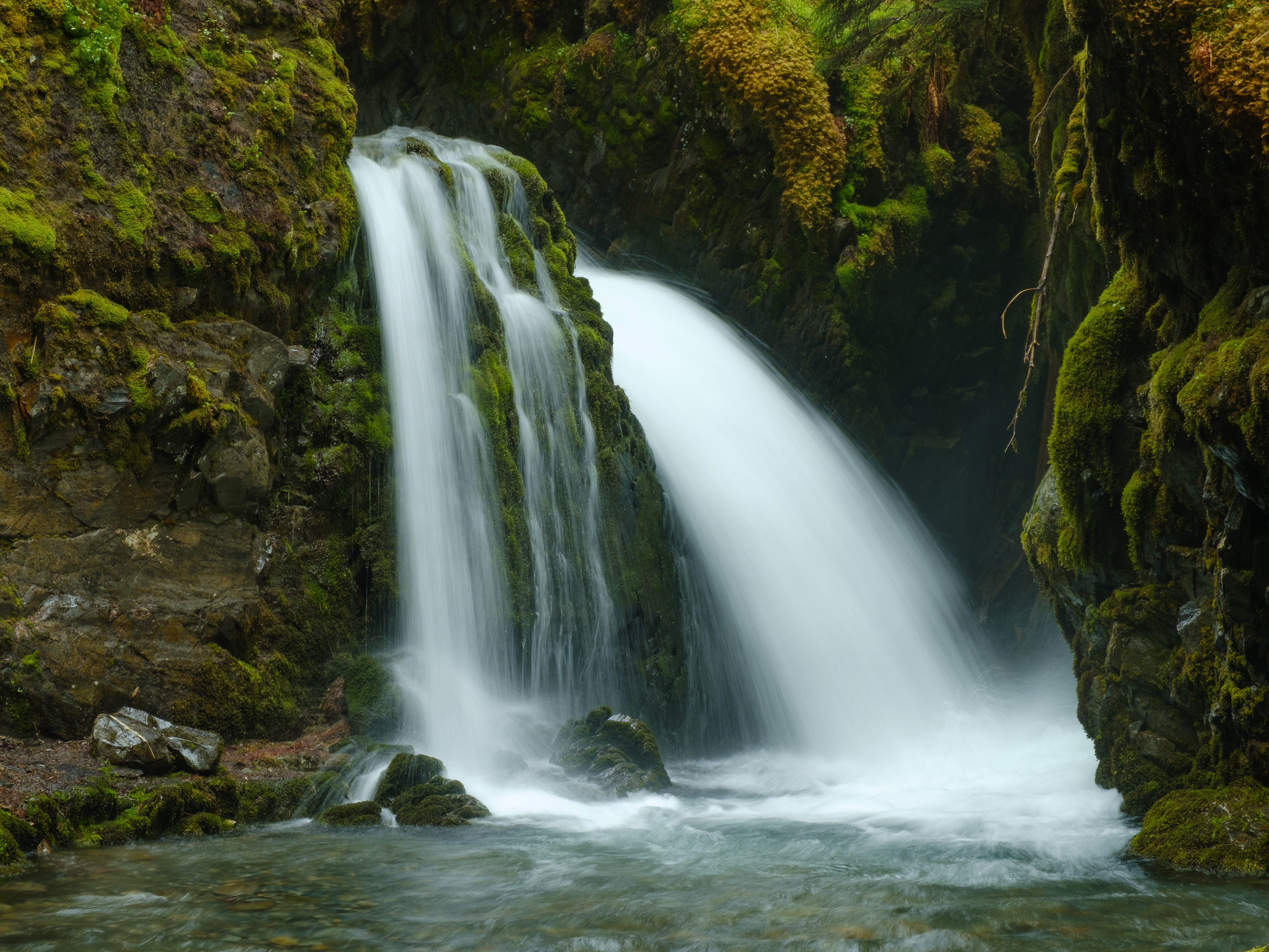 Virgin Creek Falls close-up (ISO 80, f/16, 1/4 sec, 46.3mm, Av EC -1.33)