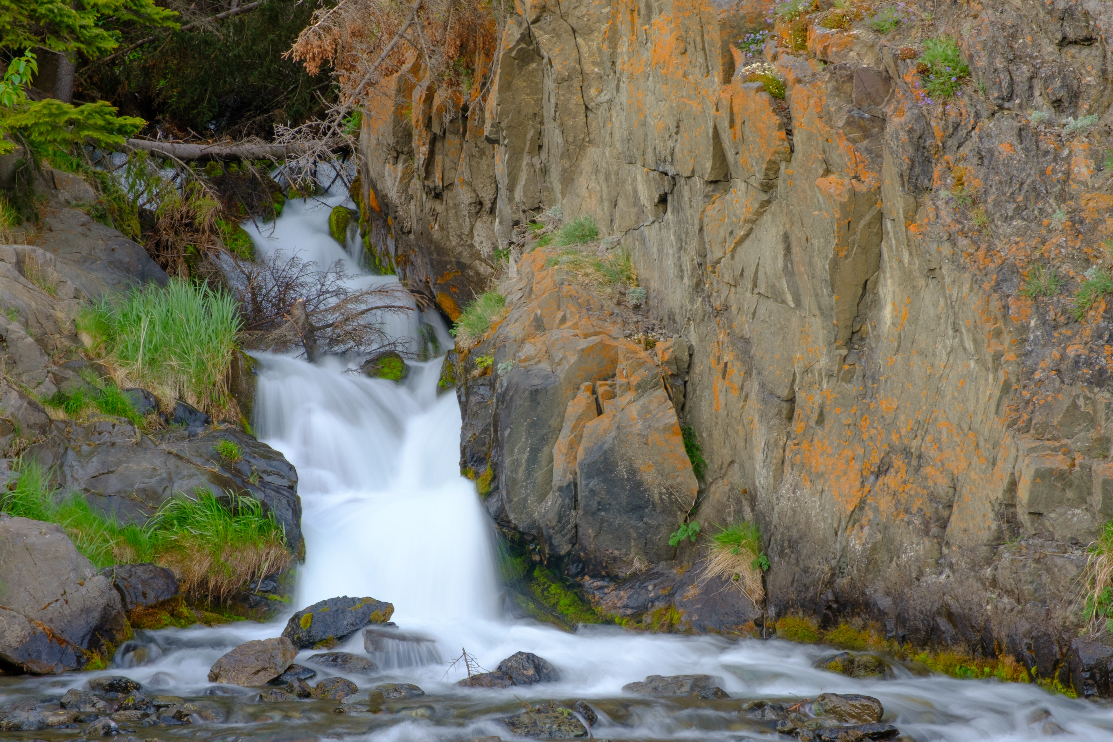 McHugh Creek waterfall (ISO 100, f/16, 0.6 sec, 55mm, Av EC -1)