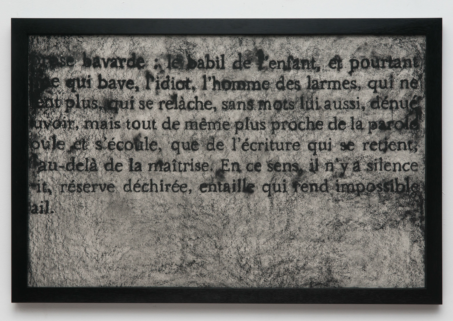 oil pastel and graphite on cotton paper, 93 x 140 x 5cm. Ph. Edouard Fraipont.