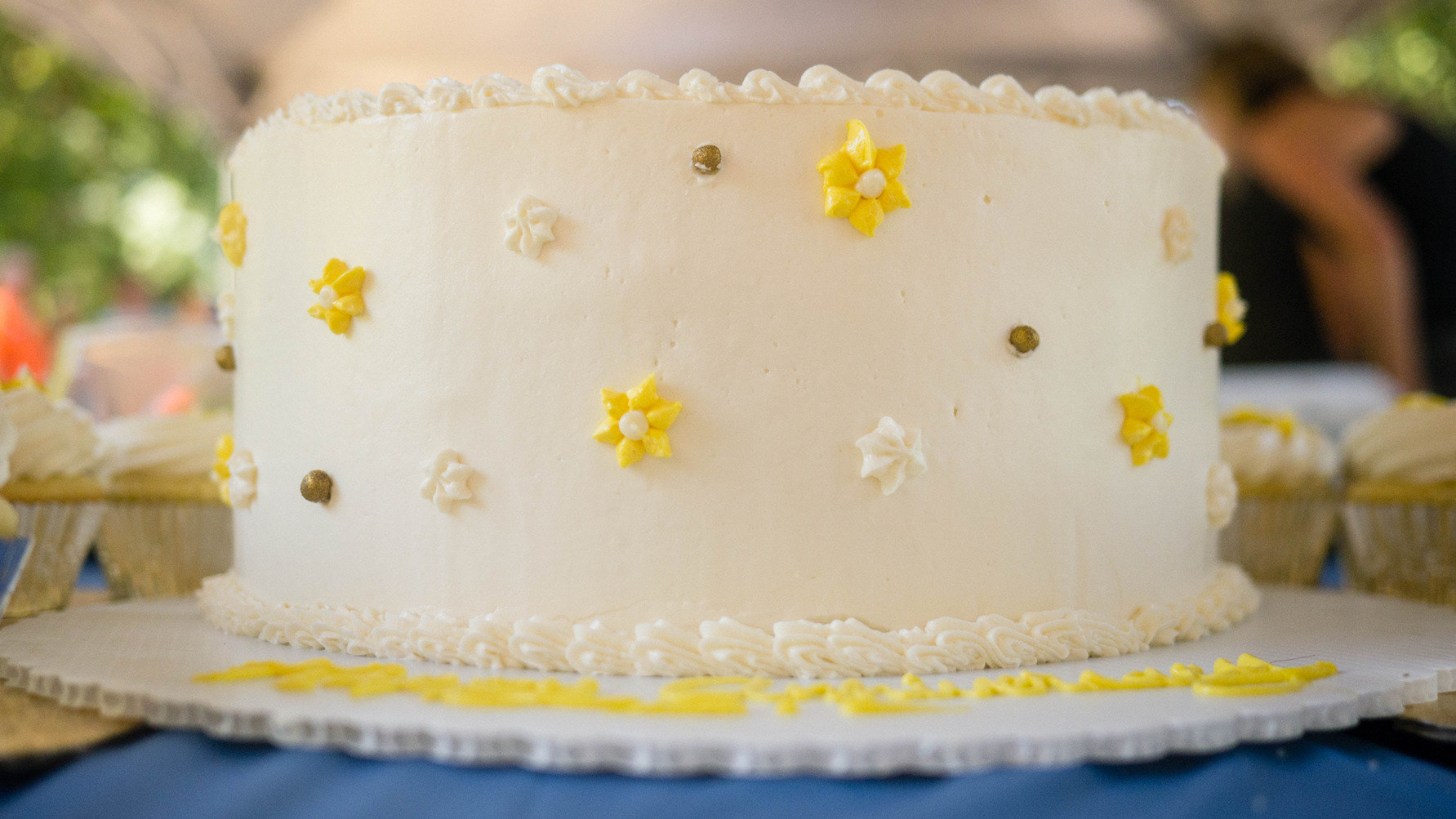 Italian buttercream anniversary cake, 2016