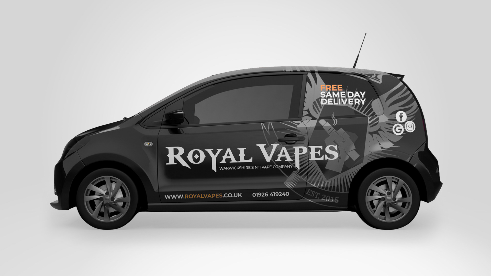 Royal Vapes vehicle livery