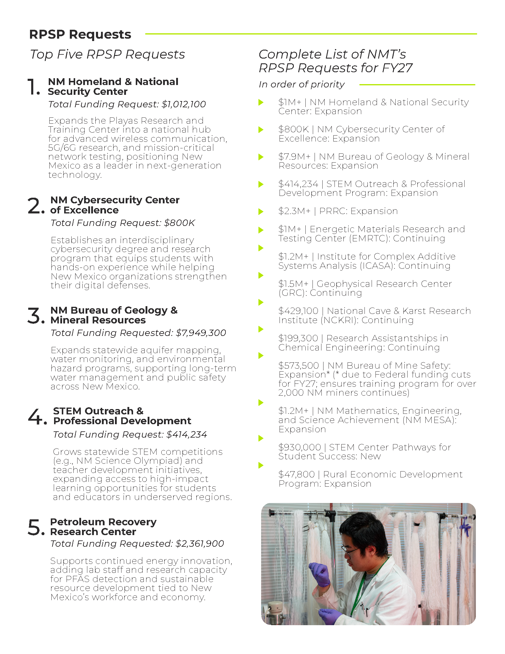 NMT State Legislative Request Page 3