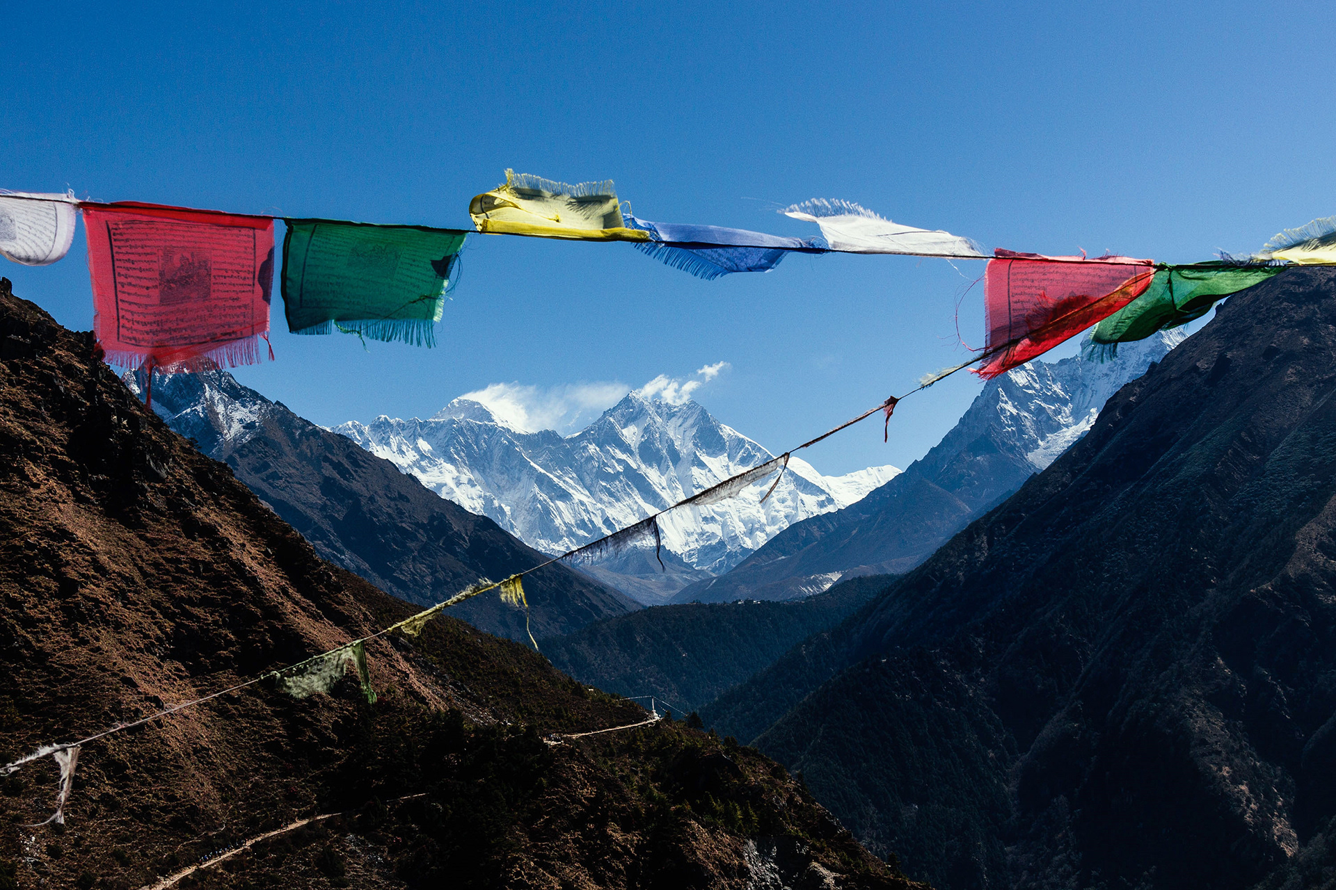 Everest behind Nuptse Wall
