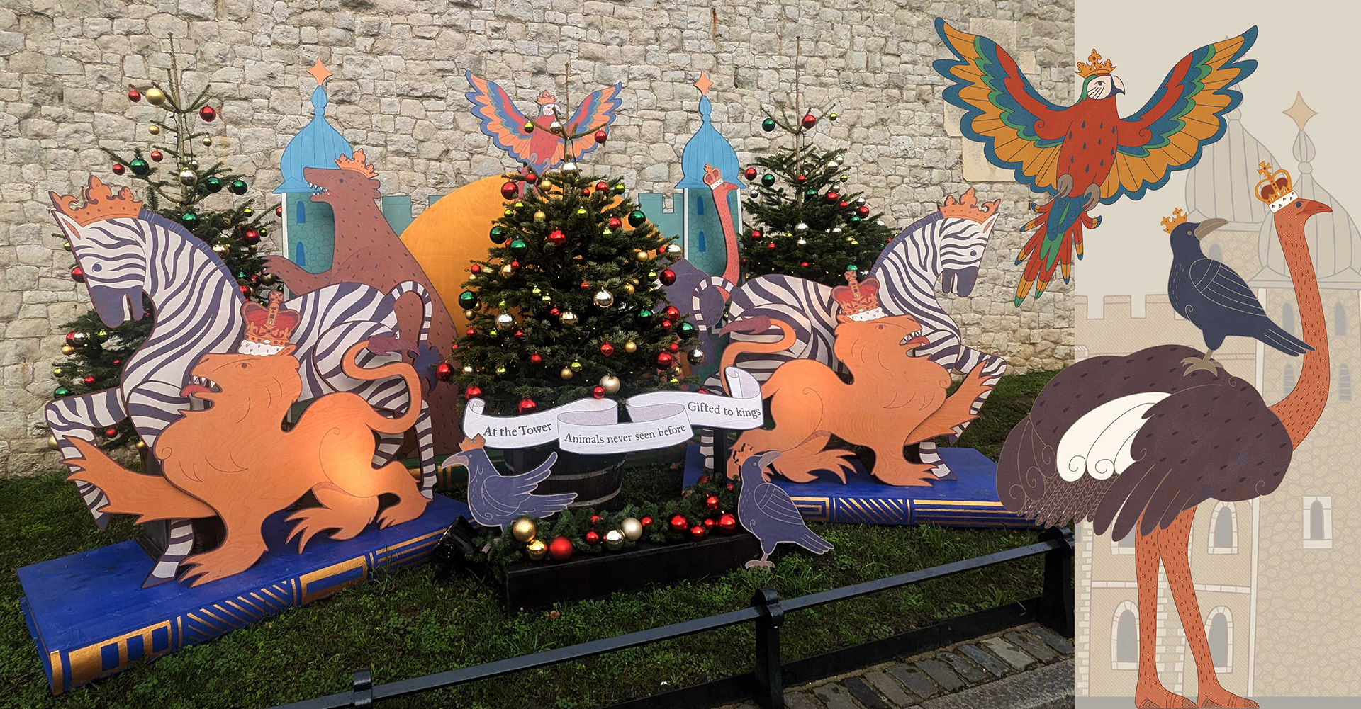 Christmas at The Tower of London -Illustrated Installations- Culture Creative