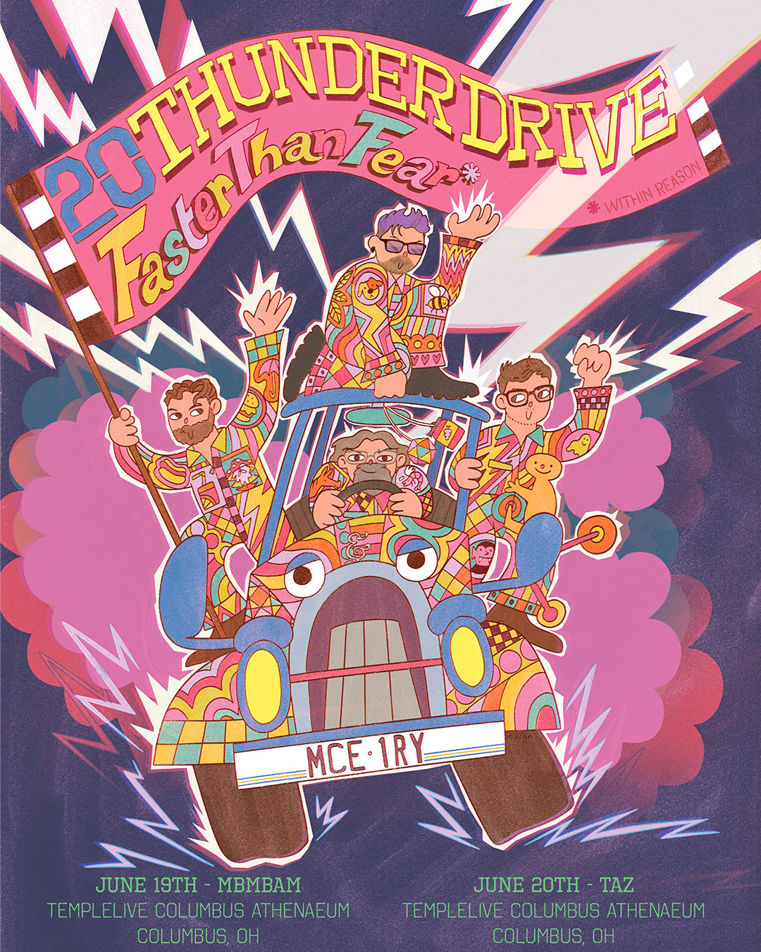 McElroy Brothers 20 Thunder Drive Tour Poster