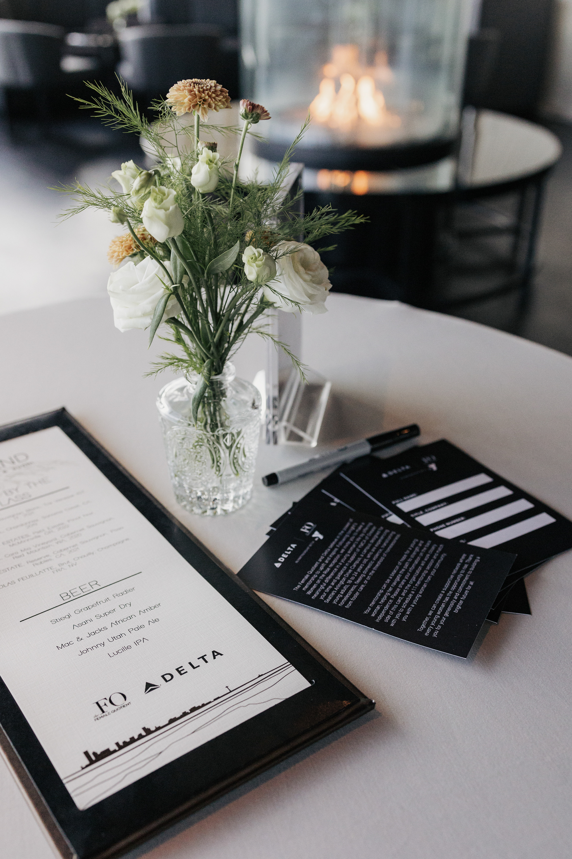 Menu and Mentorship Postcardd