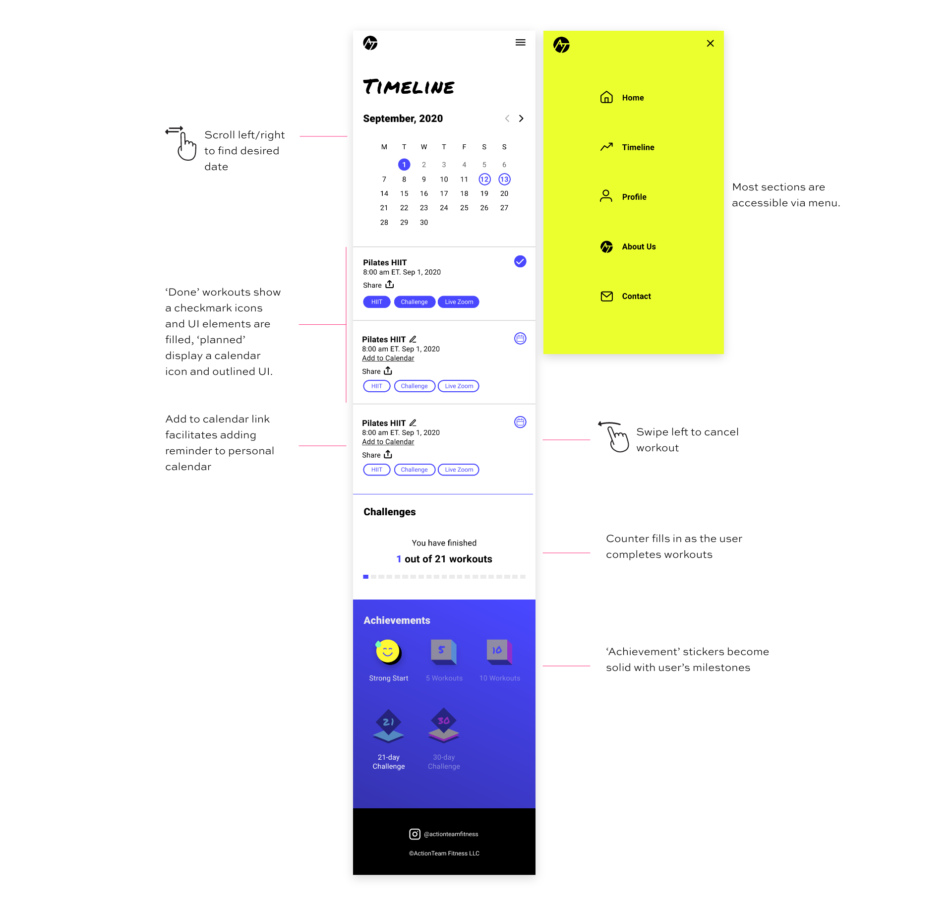 UI design descriptions