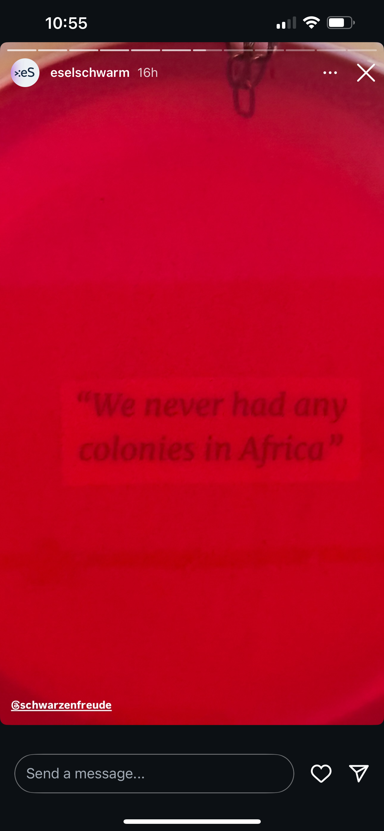 “We never had any colonies in Africa”