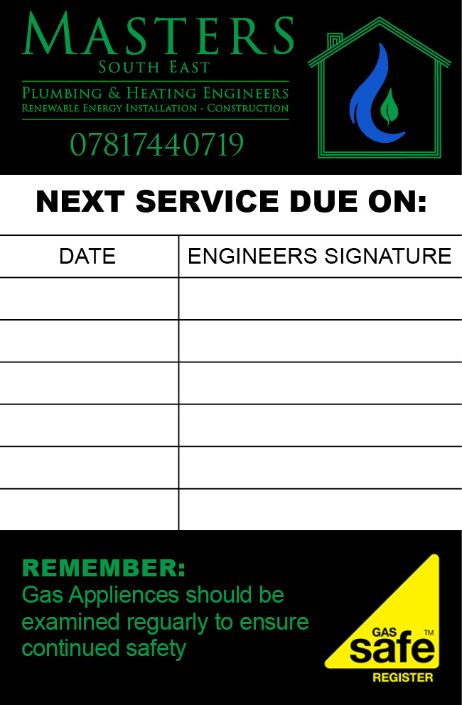 Boiler Service Sticker