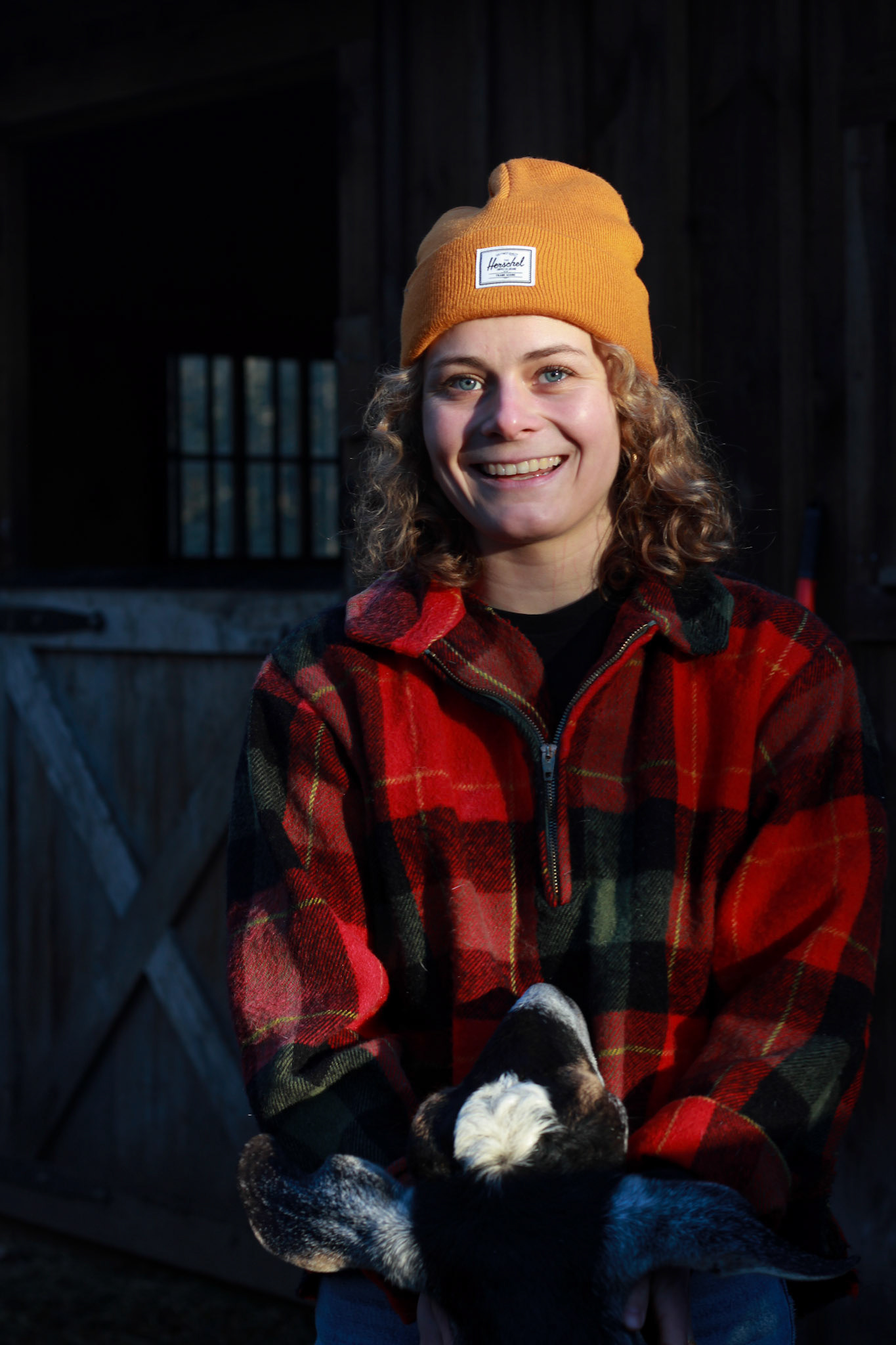 Emily, She/Her. Over the span of three years, Emily has made friends with her herd of friendly goats, caring for them in rotation with a group of invested friends while producing milks and cheeses, rearing cycles of goat kids, and simply enjoying the kind and understanding company that goats can so amply provide."