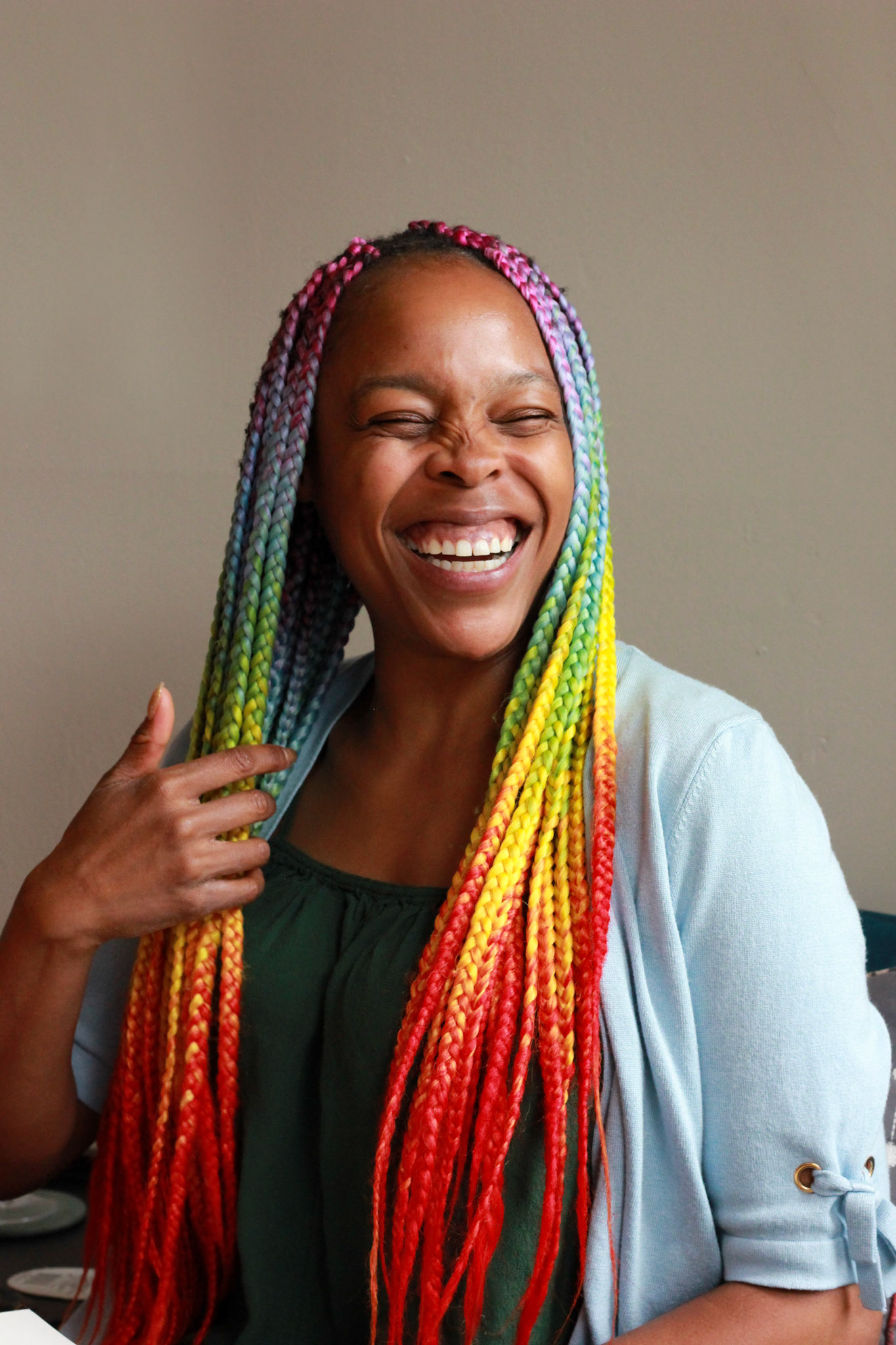 René, She/Her . “I am a queer, black, indigenous, South African, activist who has been living on stolen Wabanki Land for 31 years. I serve as Founder and Lead consultant of Embodied Equity, a small local LLC and Healing Arts Center, founded in 2018. As well as Lead Designer for The Ensemble of Color, a local nonprofit theater and performance collective, found it in 2015. I have always been a standard in this community. Very ecstaticly in my Black Femme Queerness. I am a walking demonstration of self love, of joy, of freedom. I am changing the world every day by changing myself.”