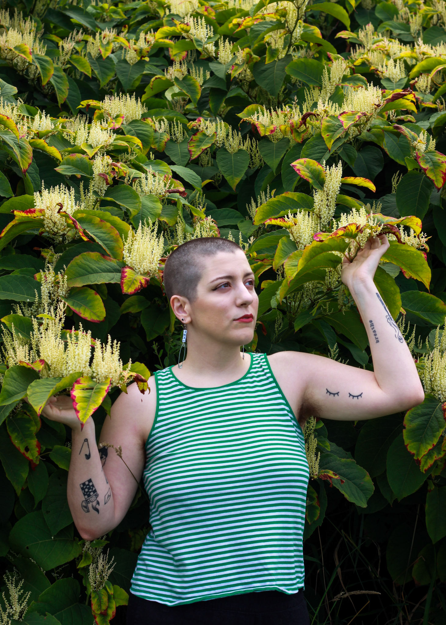 Francesca, She/They . “I’m a psychotherapist in private practice and I was diagnosed with Autism this year, which has been incredibly liberating. A lot of things make sense to me that didn’t before: why I had to hide in my closet in the dark while movers took away boxes from my last apartment; why I ate mostly plain pasta in childhood; why I had to wear leg braces for toe walking in preschool. And then the strengths: sitting in a room for hours extremely focused on art; the pattern recognition that makes me a good therapist today; my endless curiosity. It’s my favorite thing in the world to connect to fellow Autistic queer folks in and out of the container of therapy.”