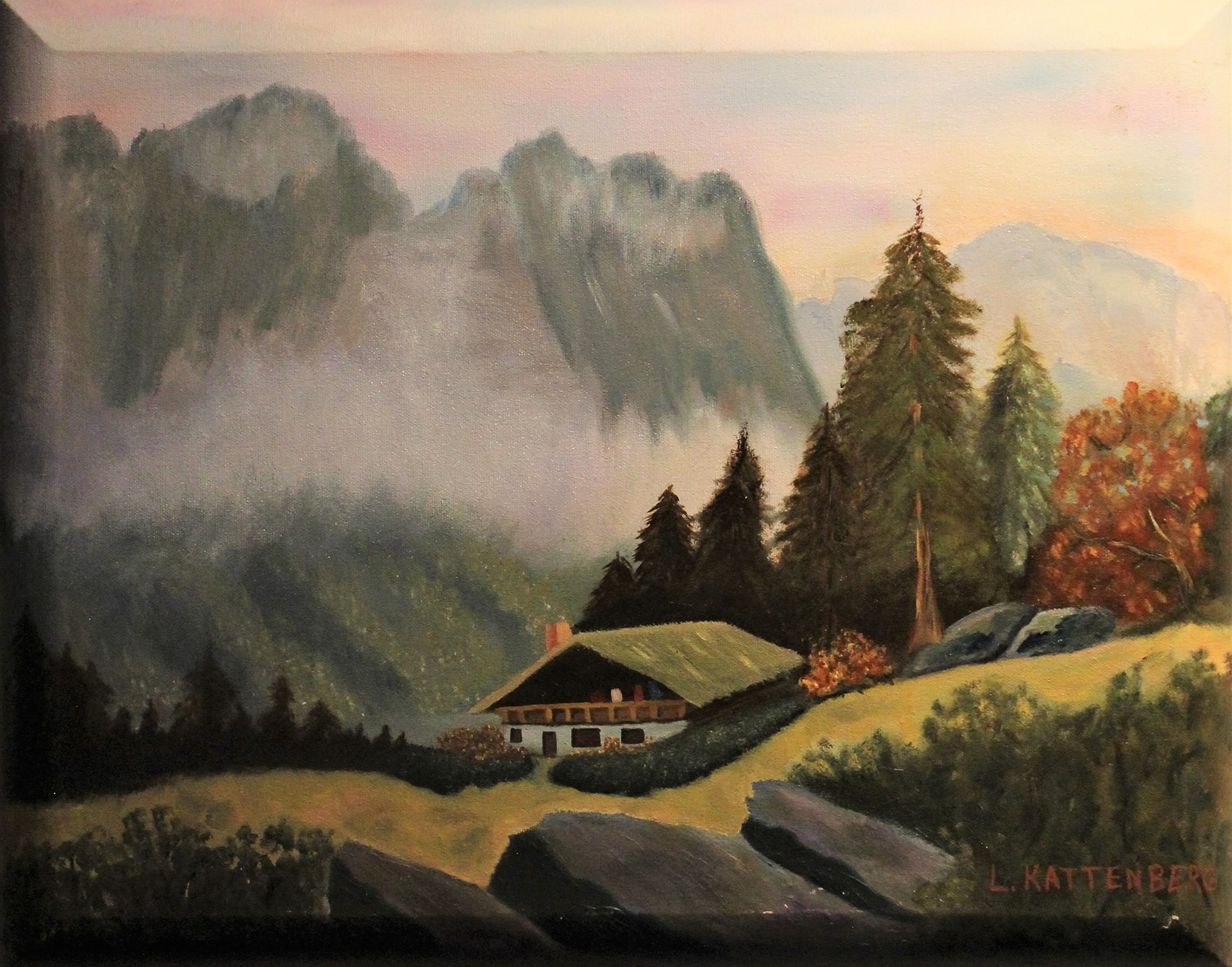 Chalet in the Alps by Linda Swindler