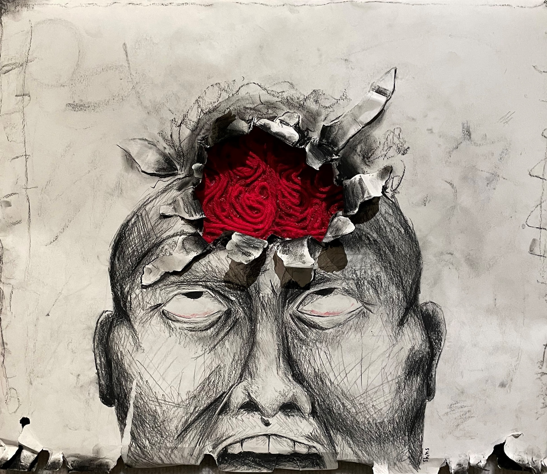 Insomnia, Mixed Media by Lily Hoskins (Ellinwood High School)