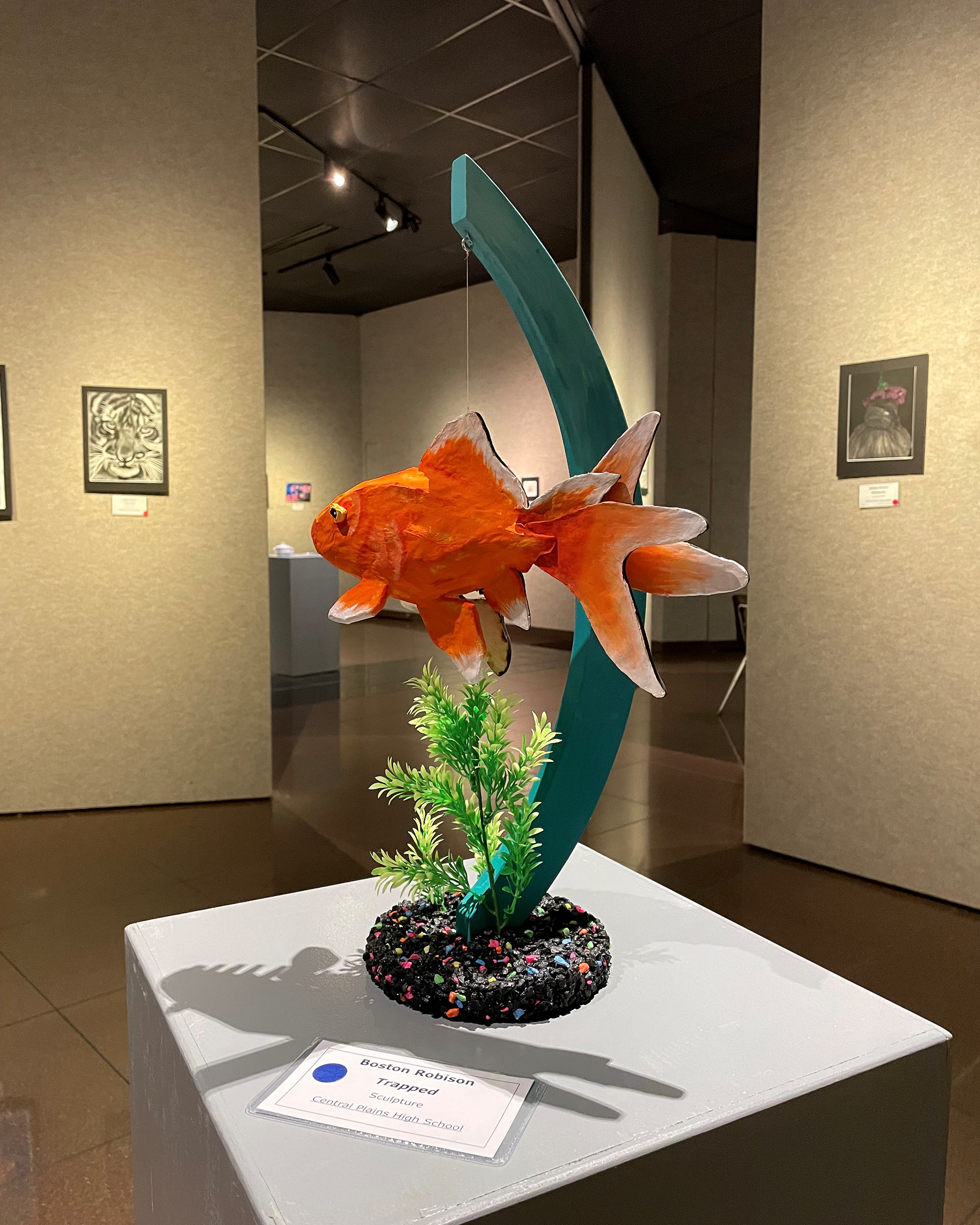 Trapped, Sculpture by Boston Robison (Central Plains High School)