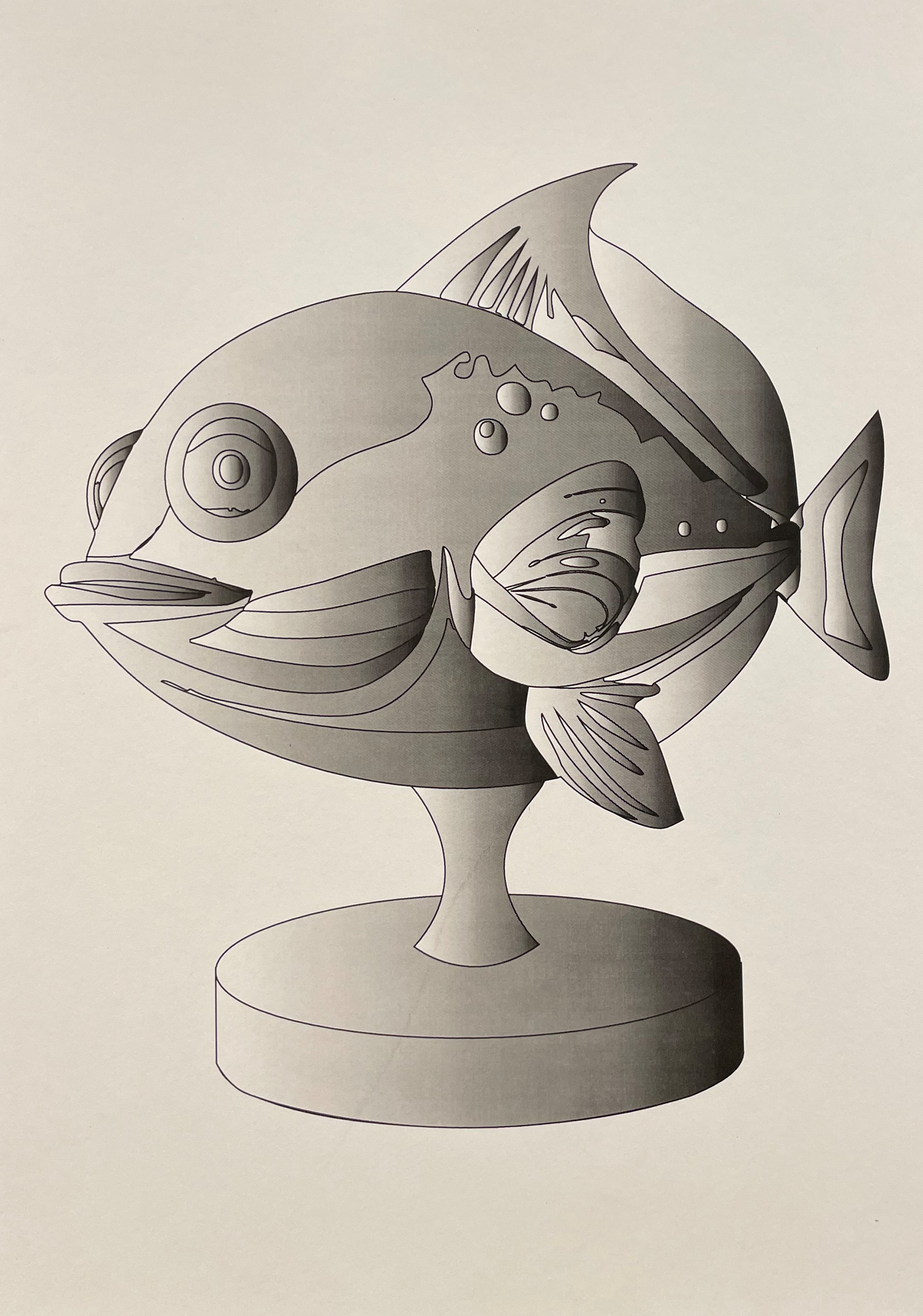 Fish Ornament, Adobe Illustrator by Trinton Binns (Hoisington High School)
