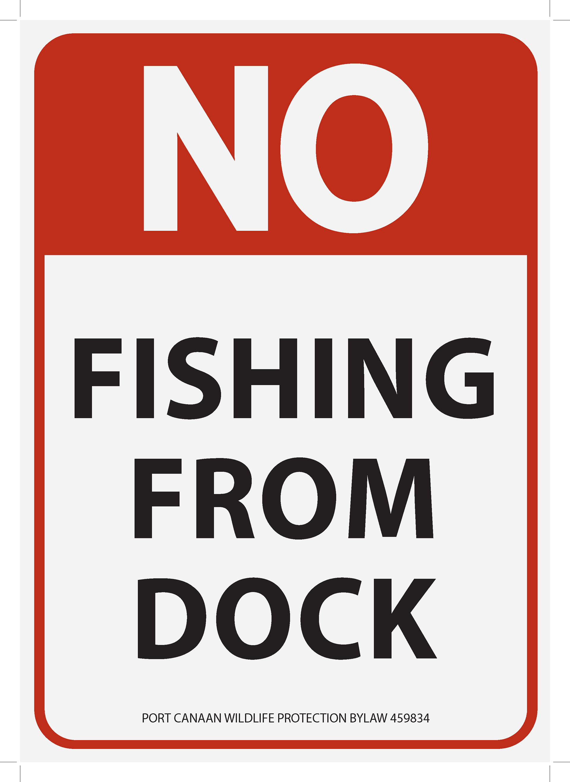 No fishing from dock