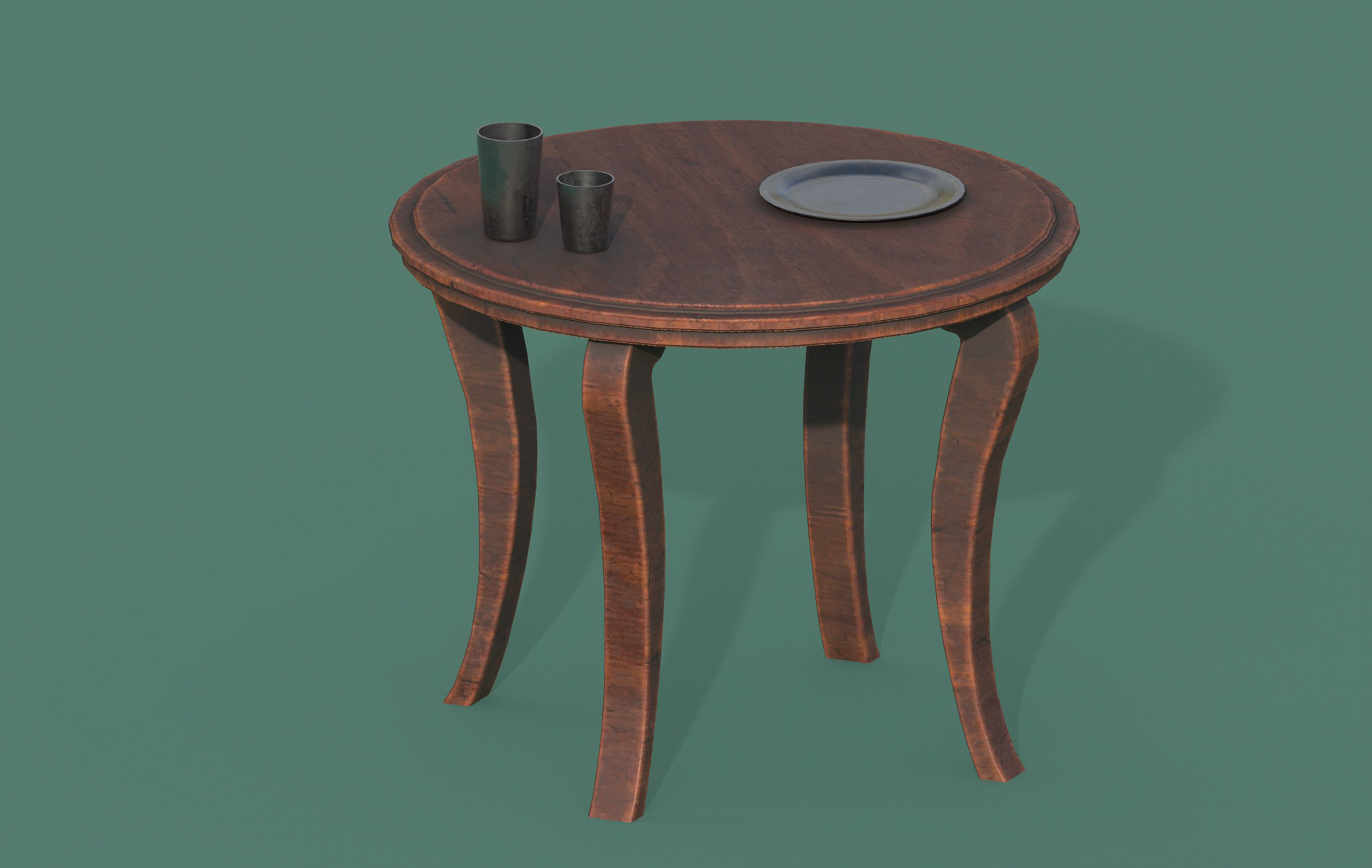 Table, with dishes
