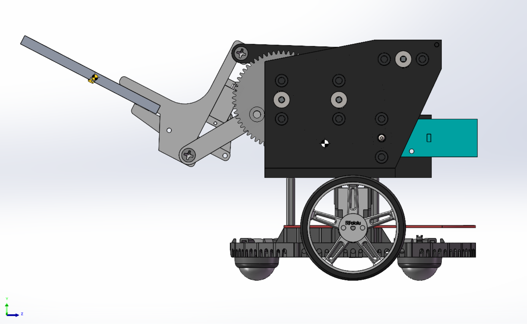 SolidWorks 3D Model of the Bottom out Gripper Robot