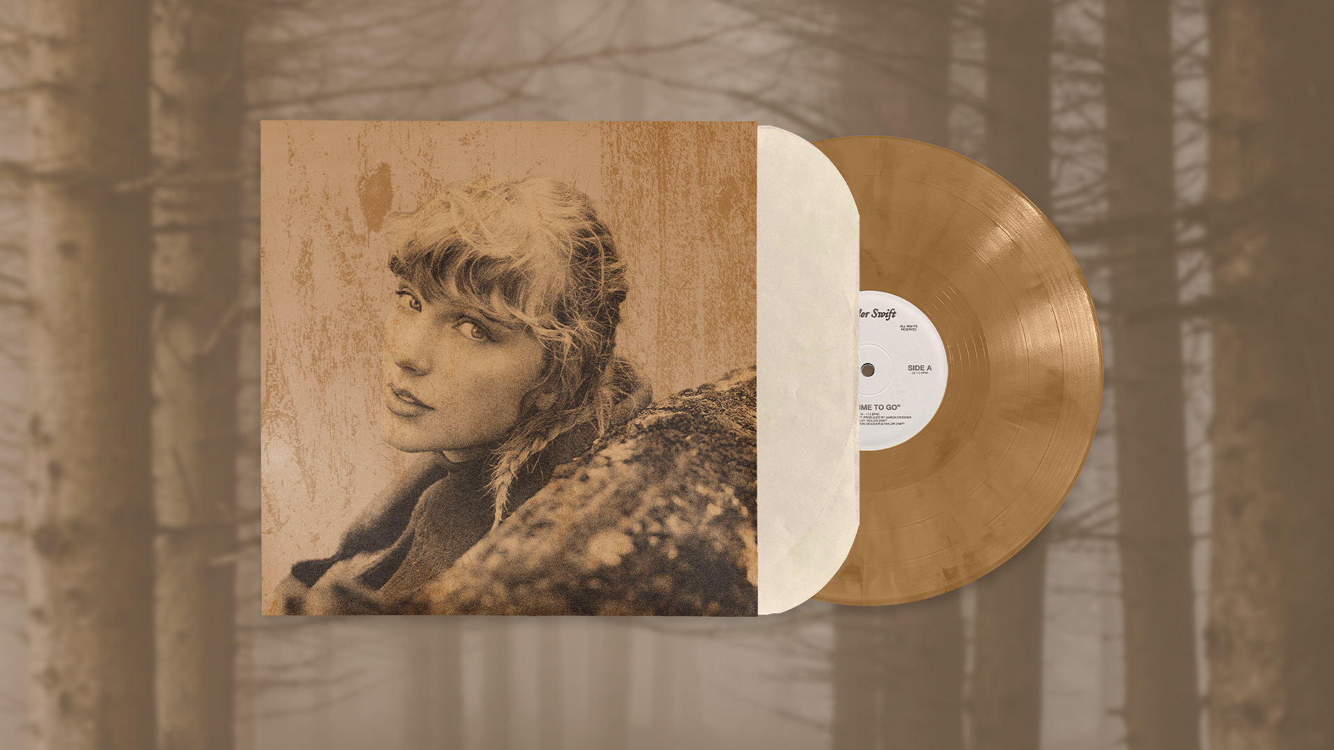 Zachary Cleek - Evermore by Taylor Swift Vinyl Record & Poster Concept