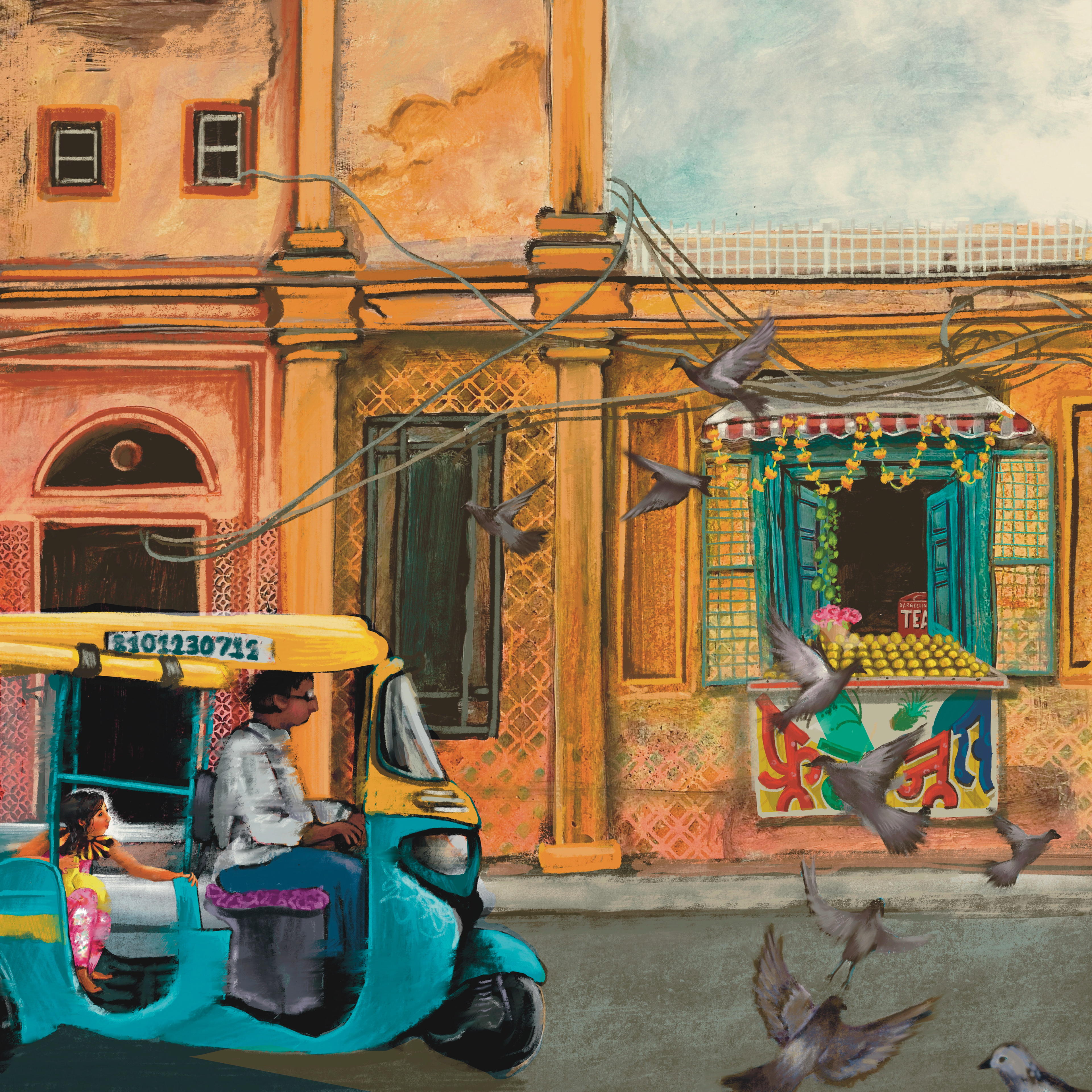 Asha in the TukTuk