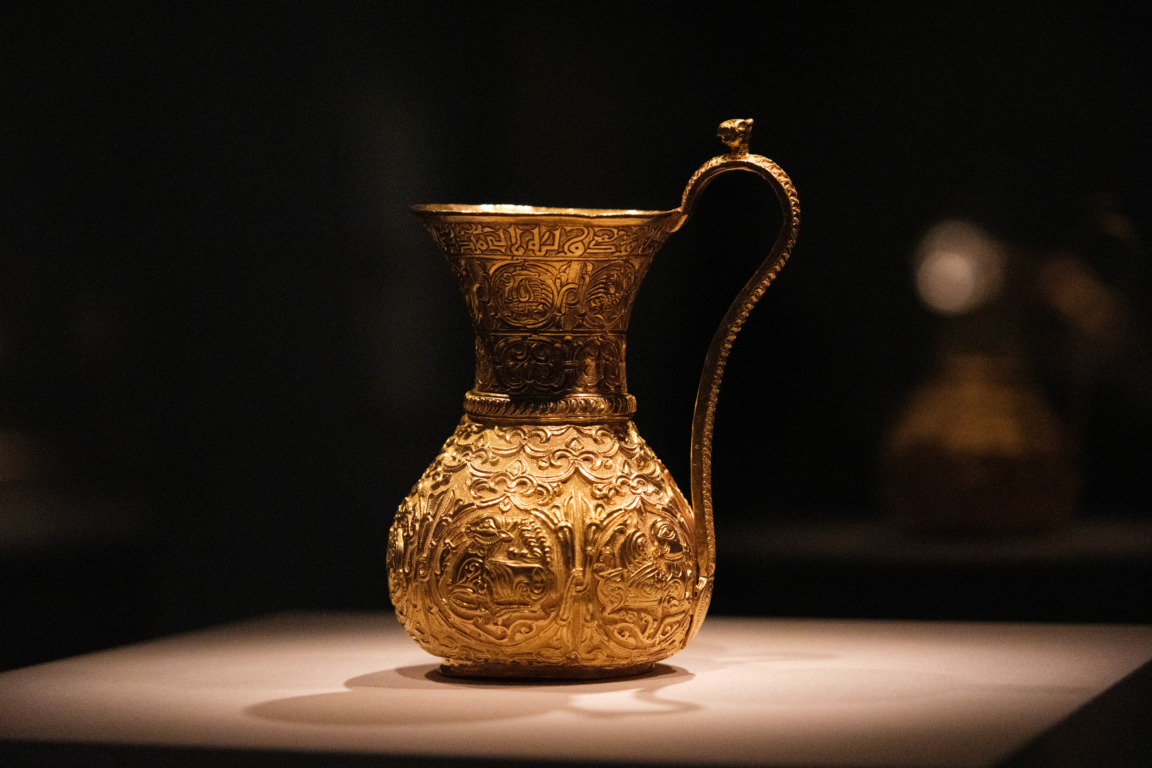 Close-up of an artifact in a museum