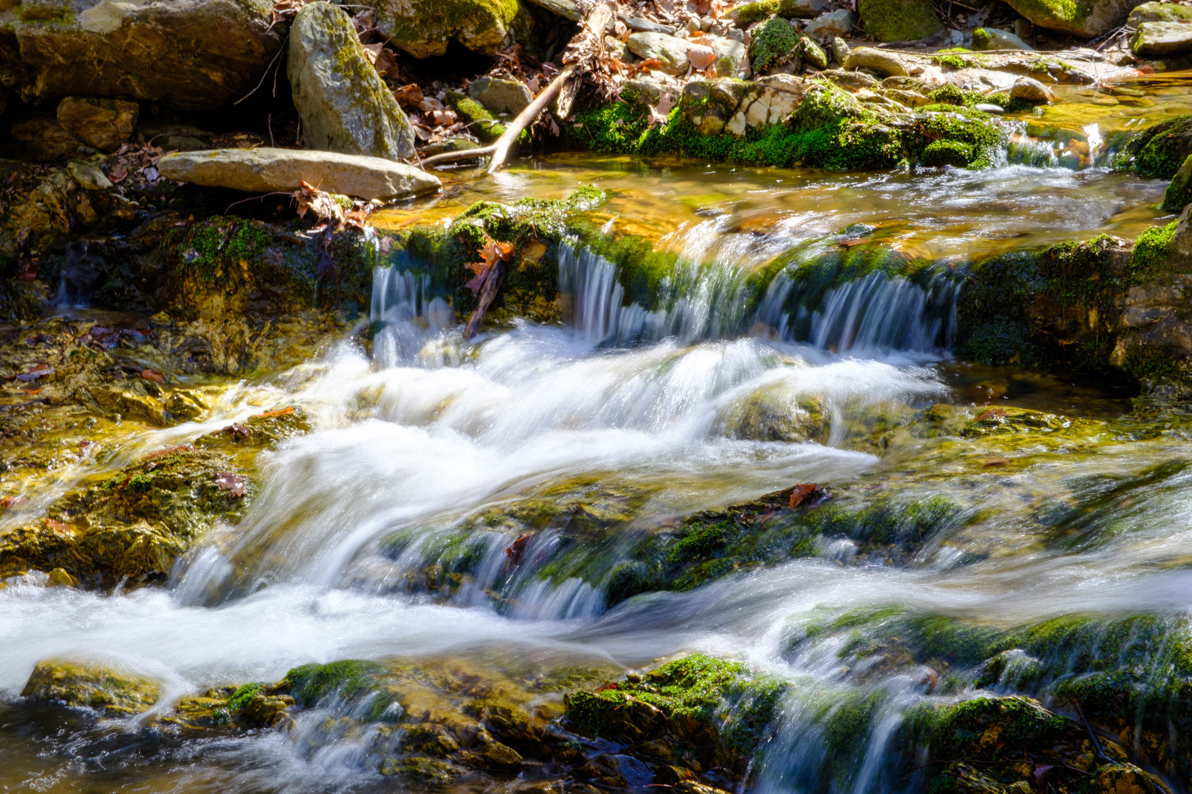Long exposure shot of a waterfall