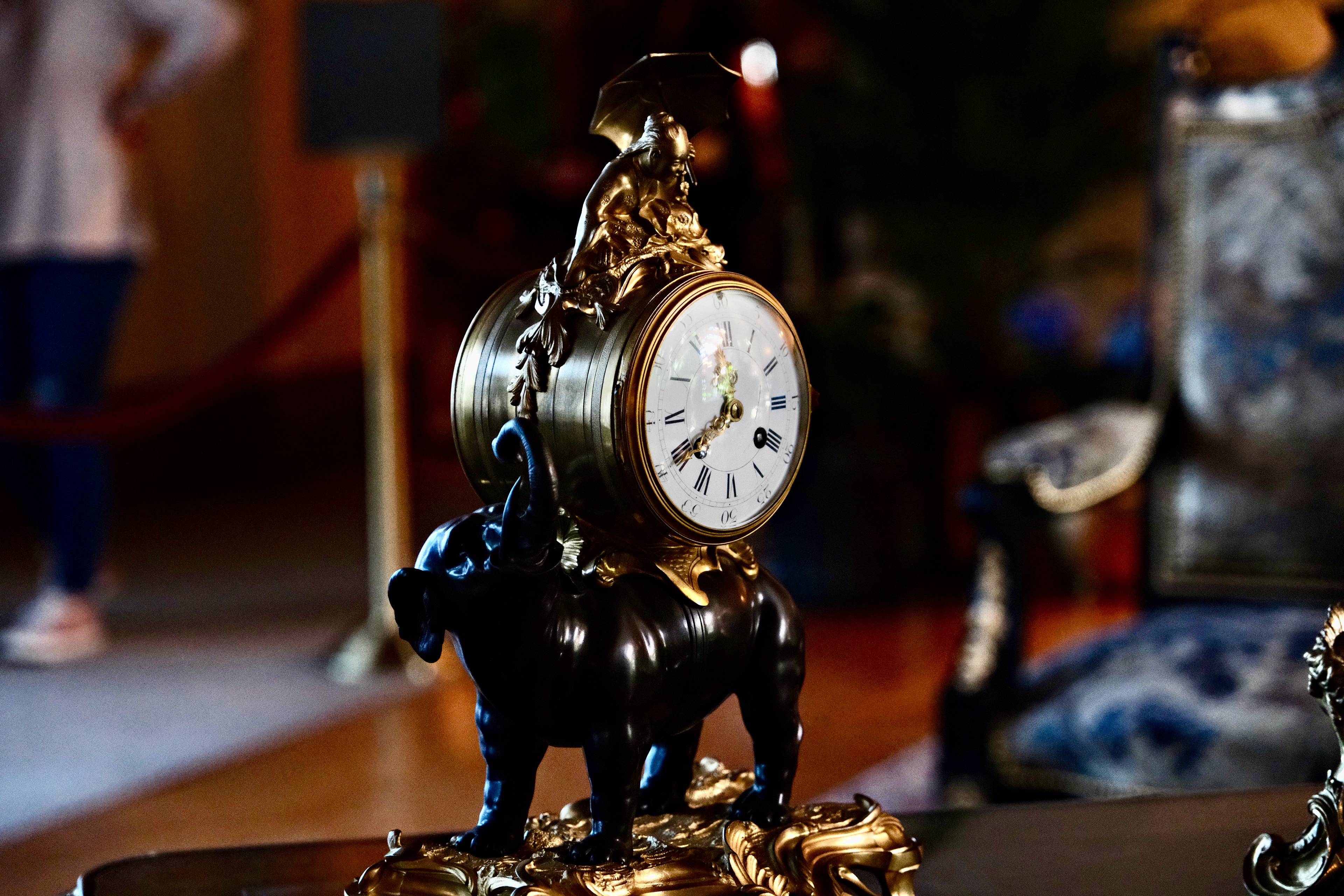 An old clock in the Biltmore Estate