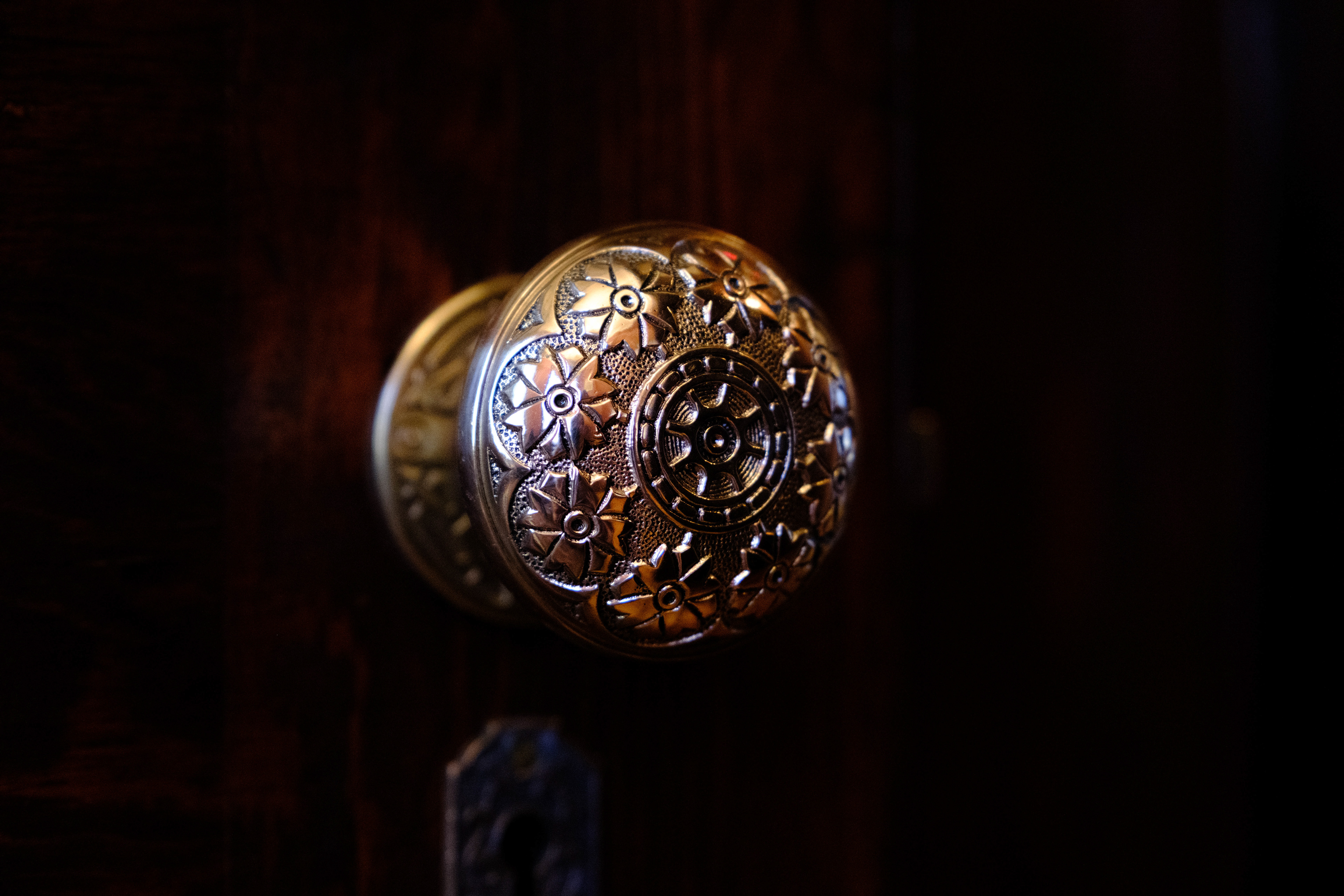 Detailed door handle in the Korean Legation Museum in Washington DC