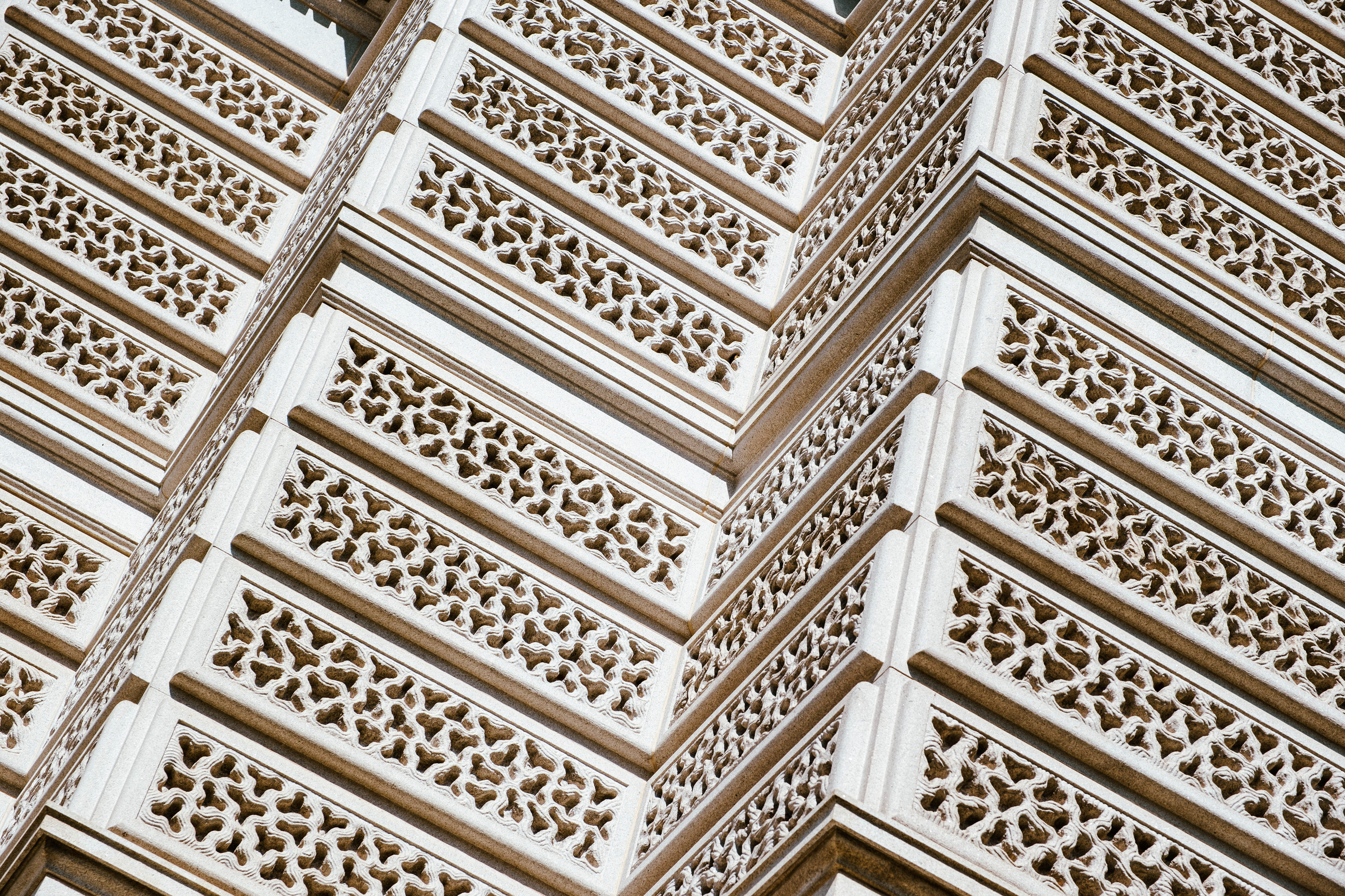 Close-up details on the Library of Congress in Washington DC