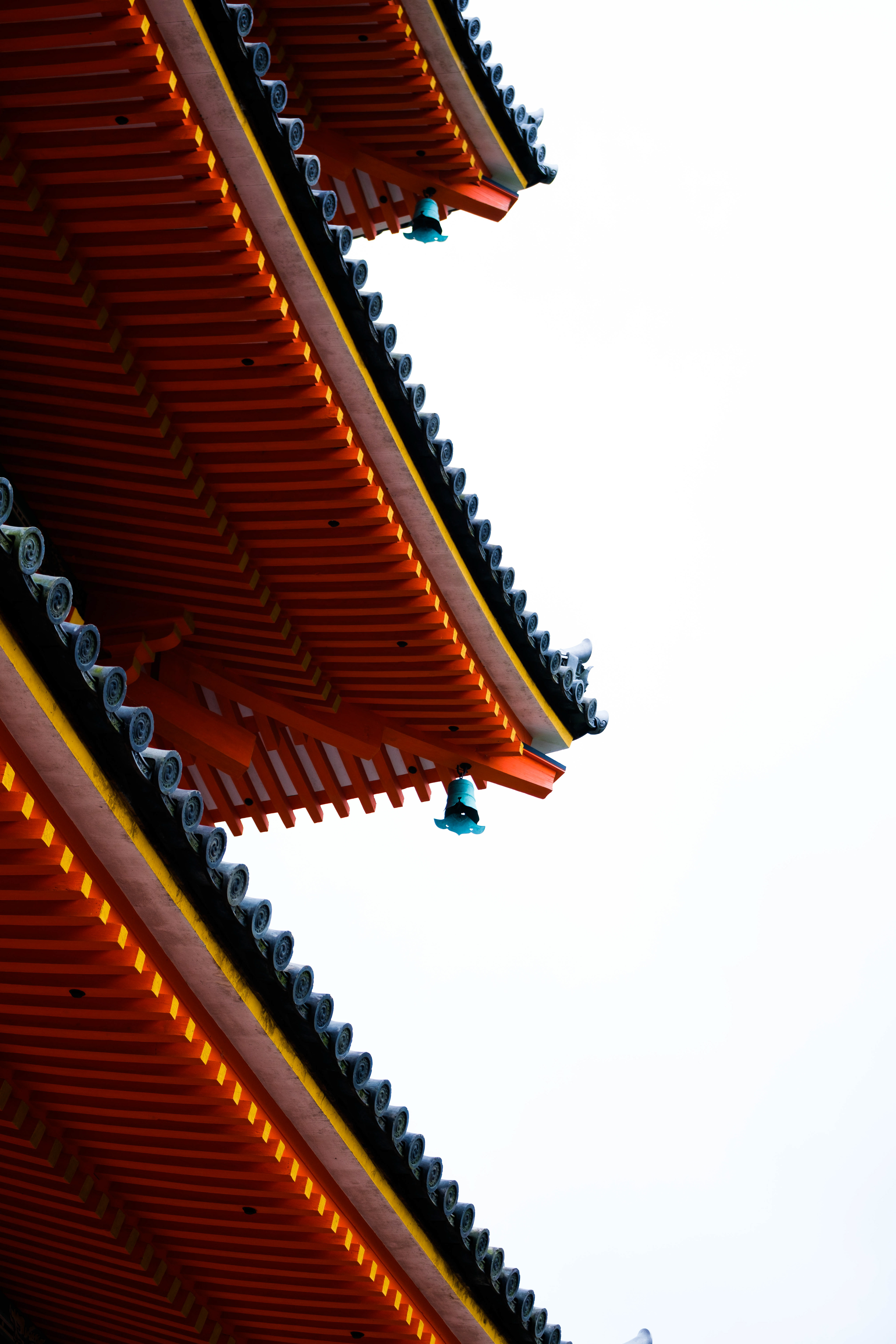 Temple Roof in Kyoto, Japan