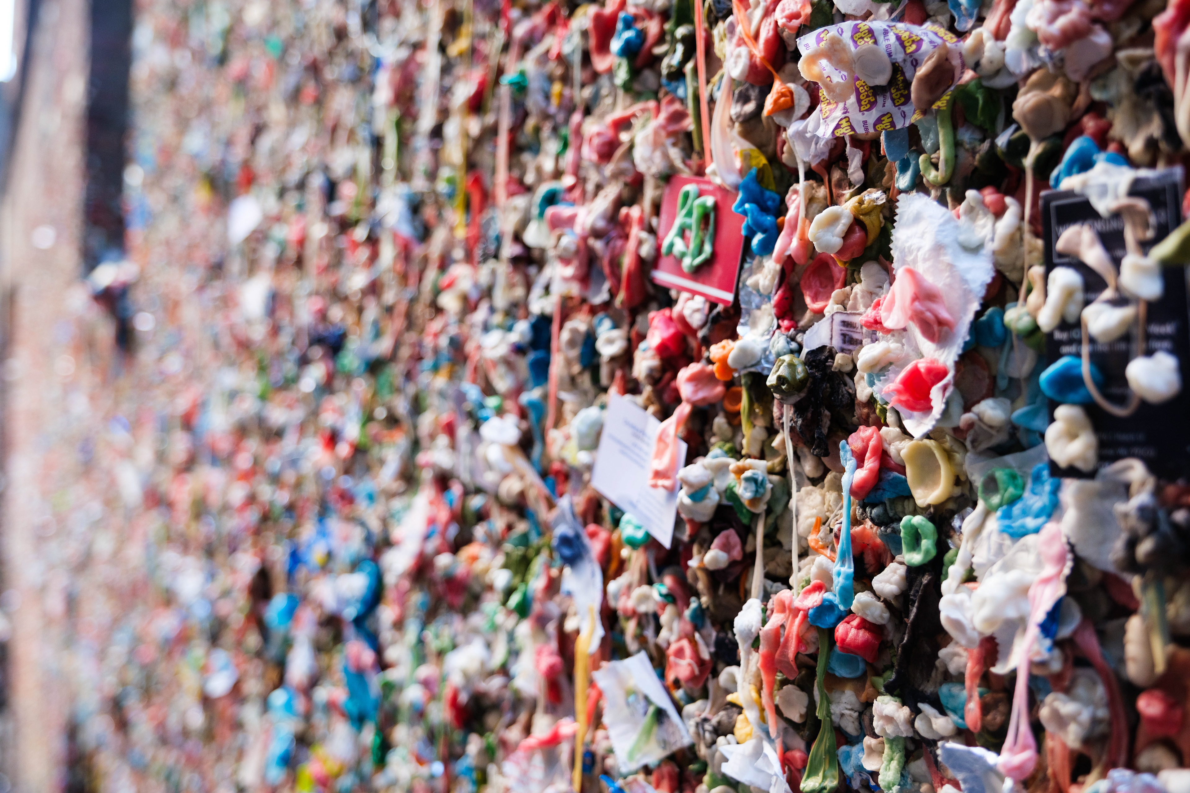 Chewing gum wall in Seattle Washington